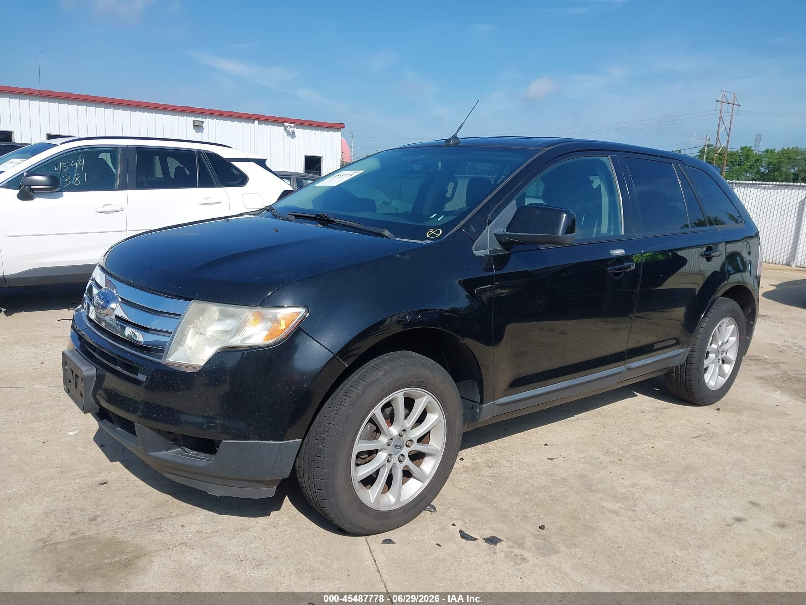 2007 Ford Edge Sel Plus Black vin: 2FMDK39C97BA64391
