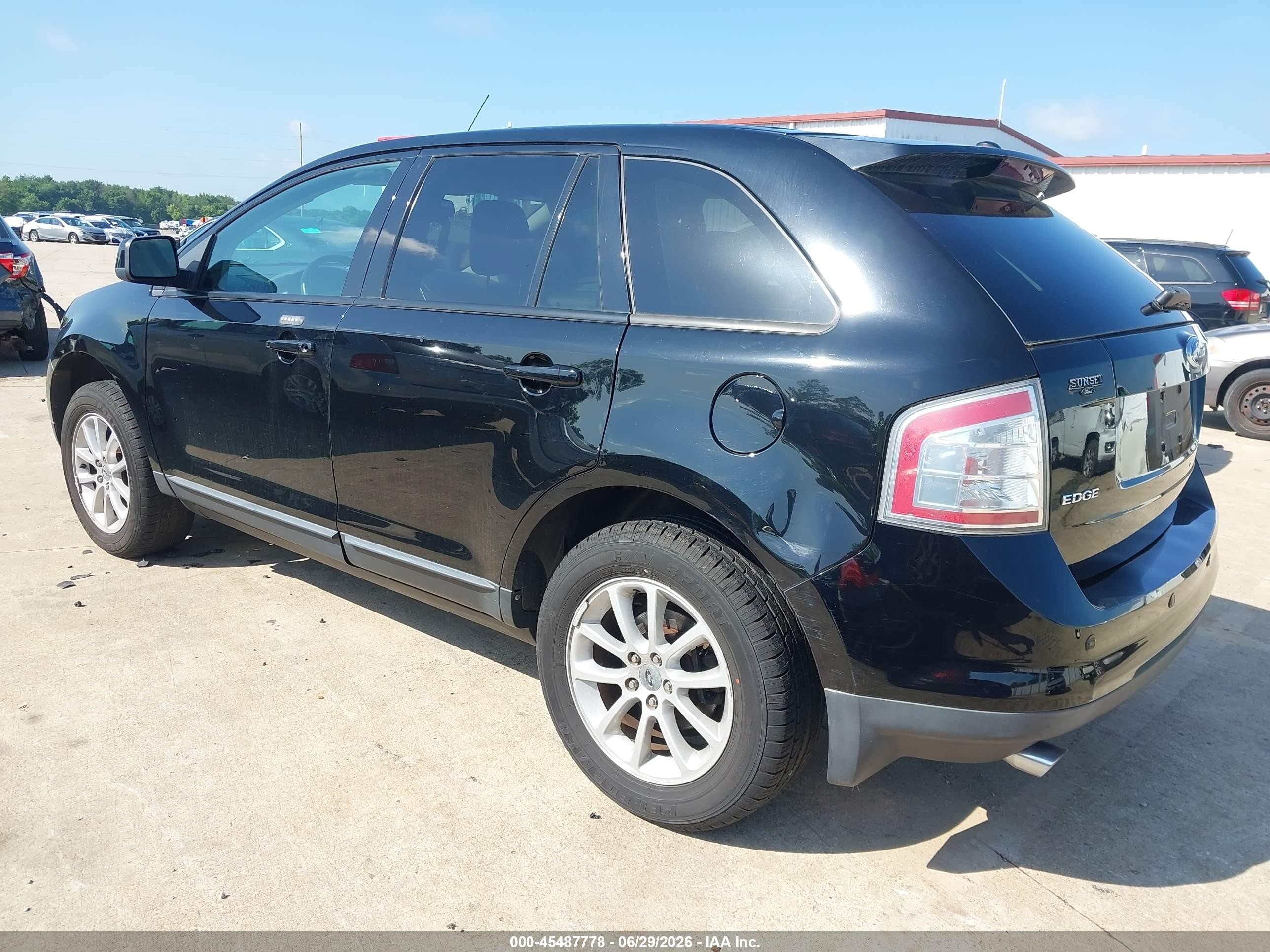 2007 Ford Edge Sel Plus Black vin: 2FMDK39C97BA64391