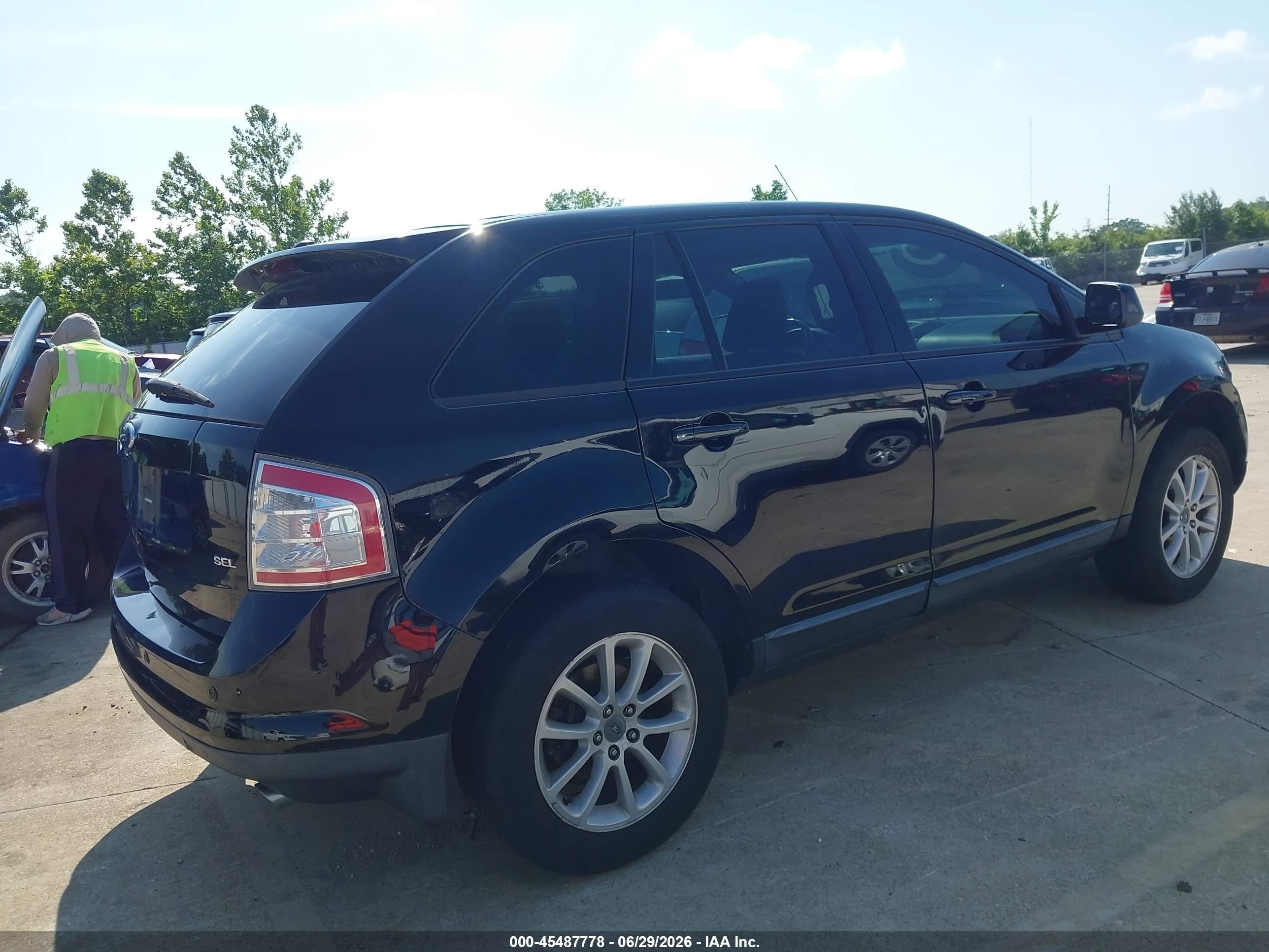 2007 Ford Edge Sel Plus Black vin: 2FMDK39C97BA64391