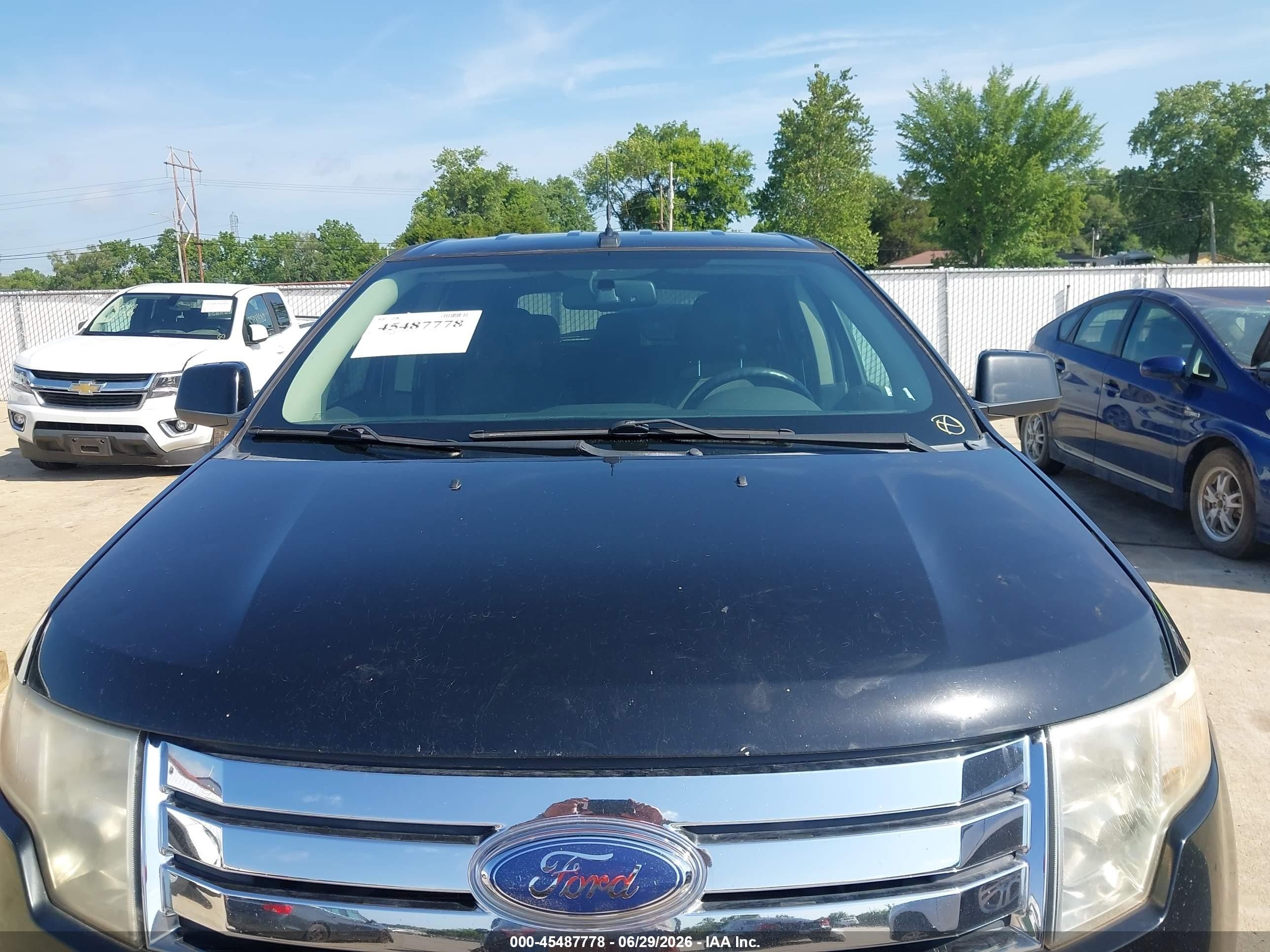 2007 Ford Edge Sel Plus Black vin: 2FMDK39C97BA64391