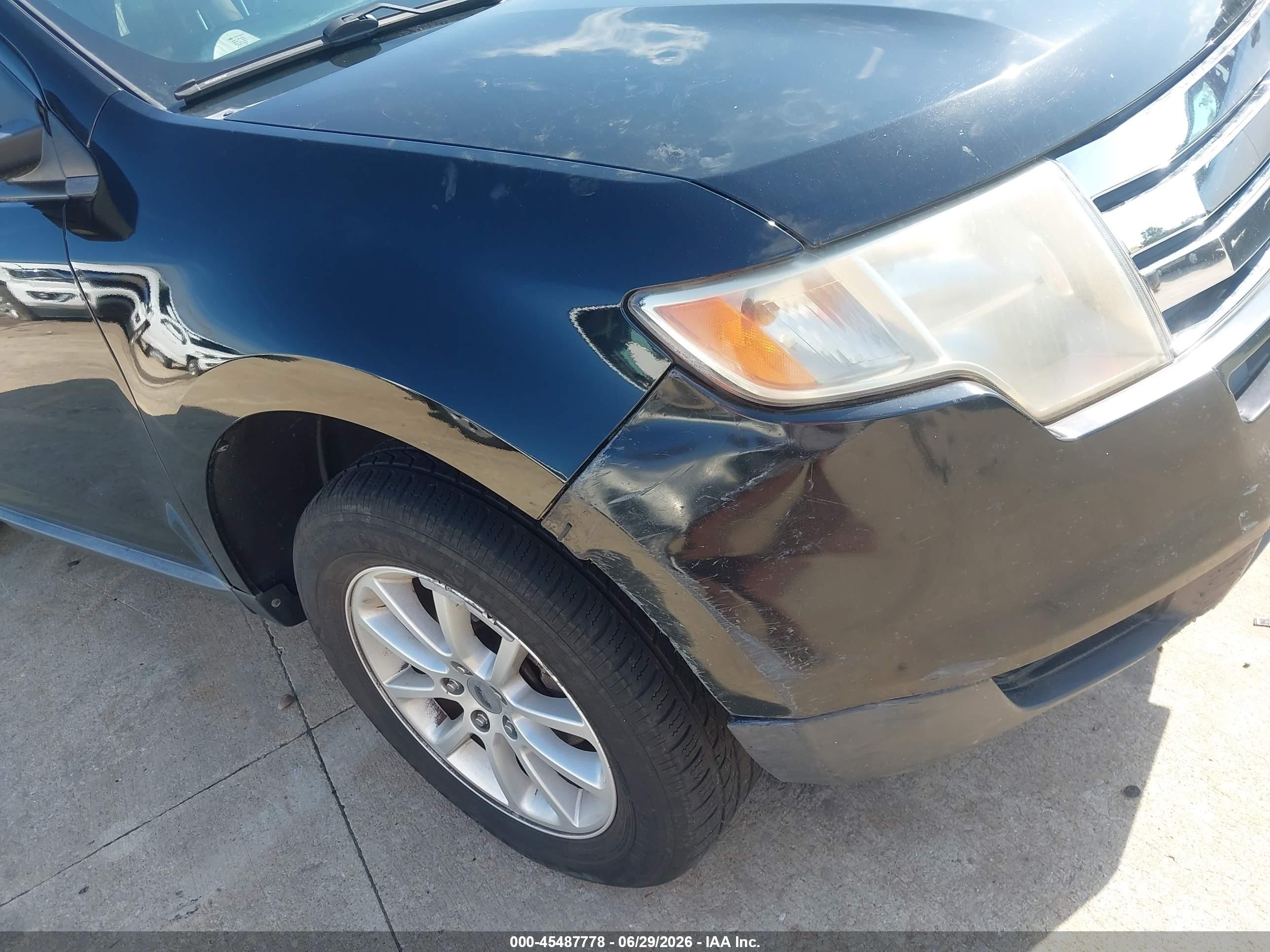 2007 Ford Edge Sel Plus Black vin: 2FMDK39C97BA64391