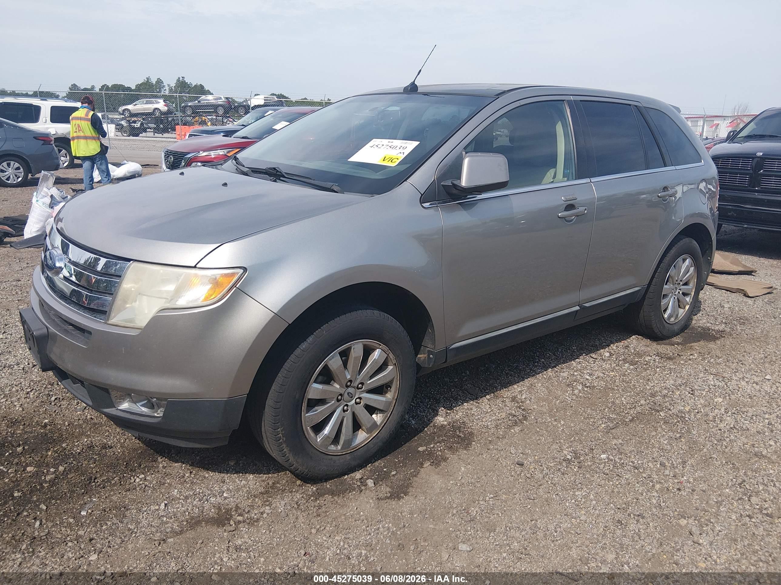 2008 Ford Edge Limited Серый vin: 2FMDK39C98BB12974