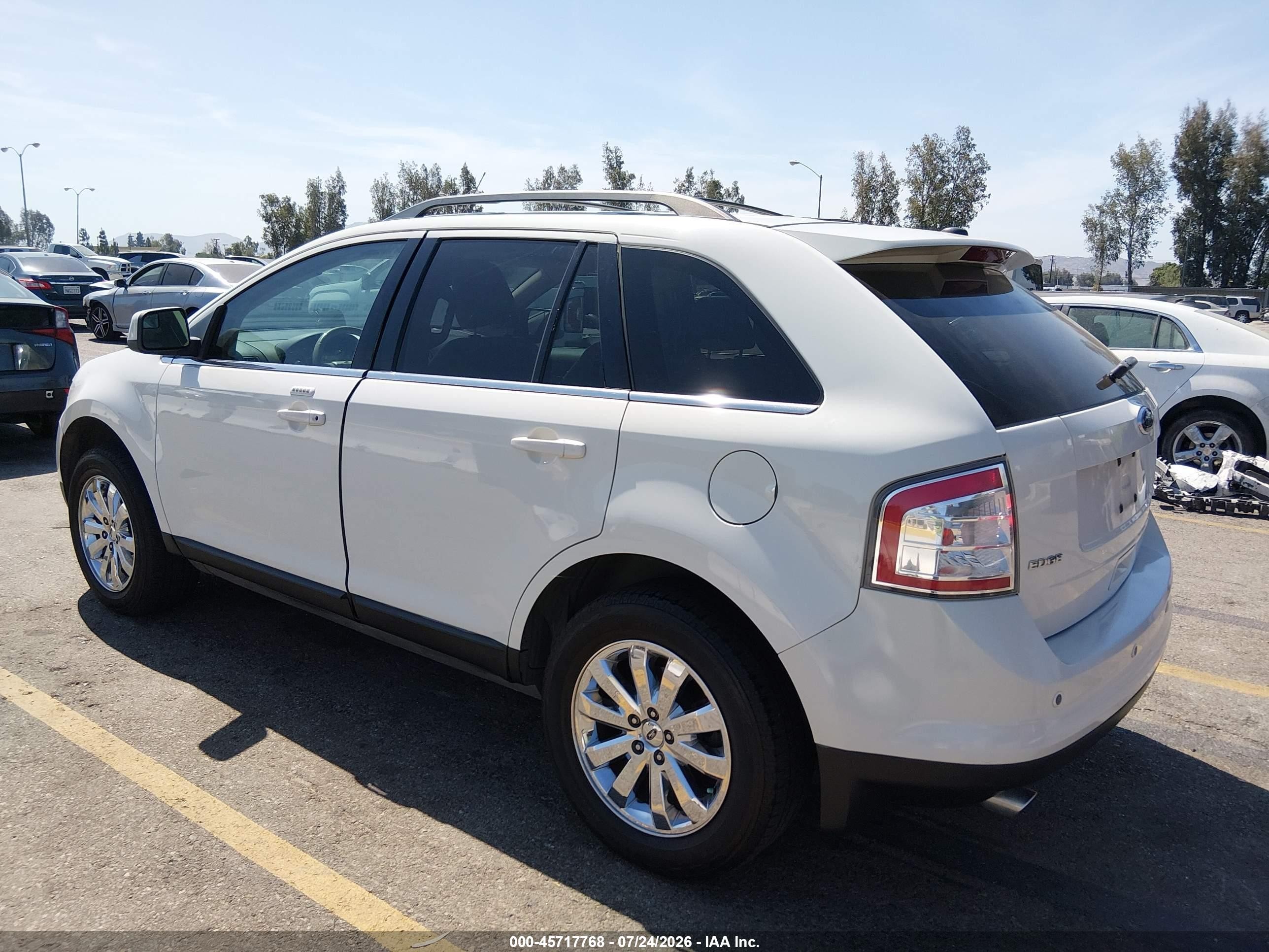 2009 Ford Edge Limited White vin: 2FMDK39C99BA76950