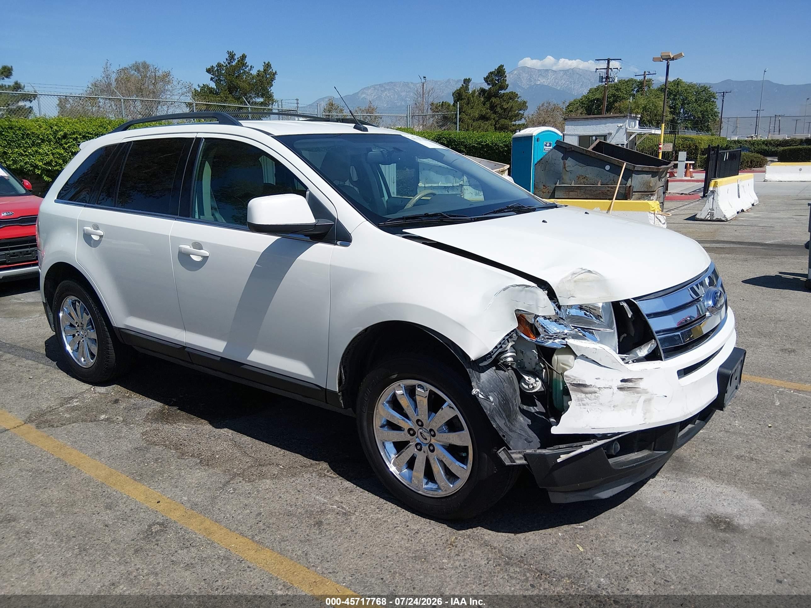 2009 Ford Edge Limited White vin: 2FMDK39C99BA76950