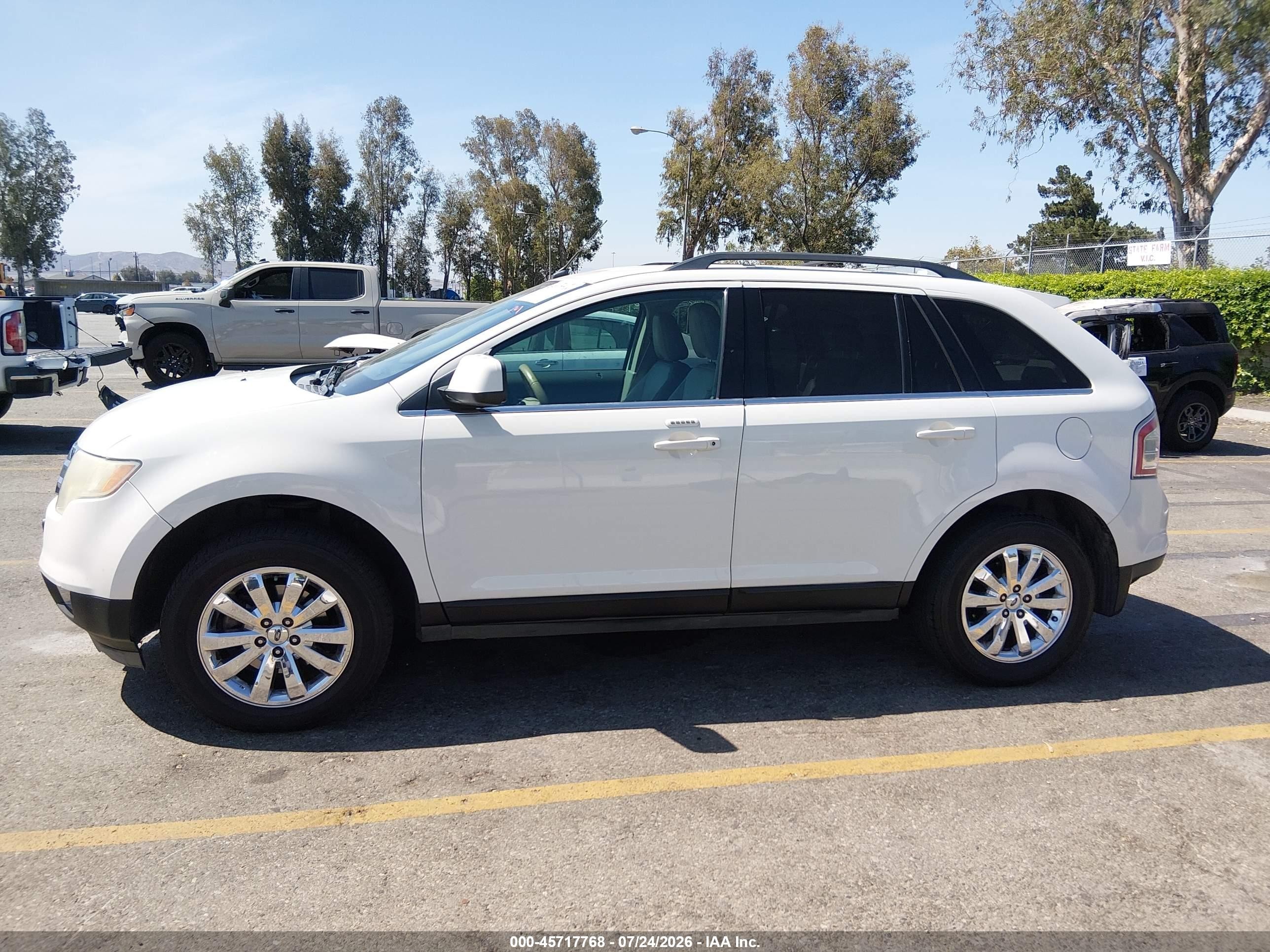 2009 Ford Edge Limited White vin: 2FMDK39C99BA76950