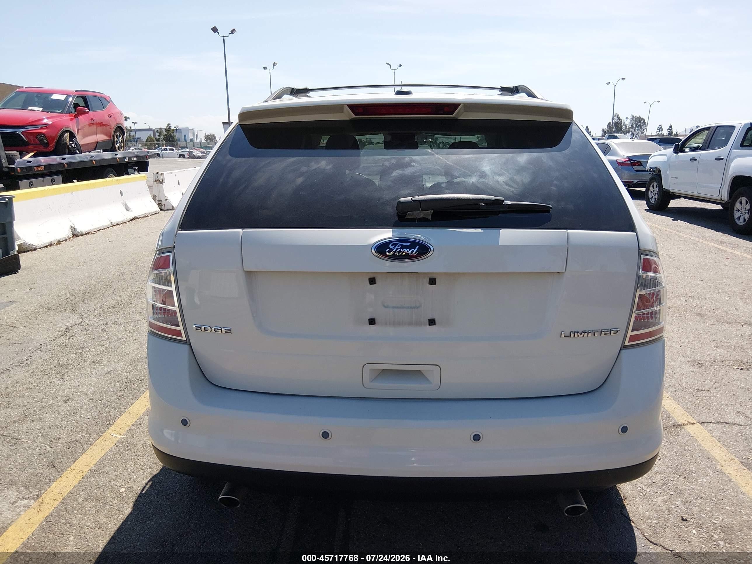 2009 Ford Edge Limited White vin: 2FMDK39C99BA76950