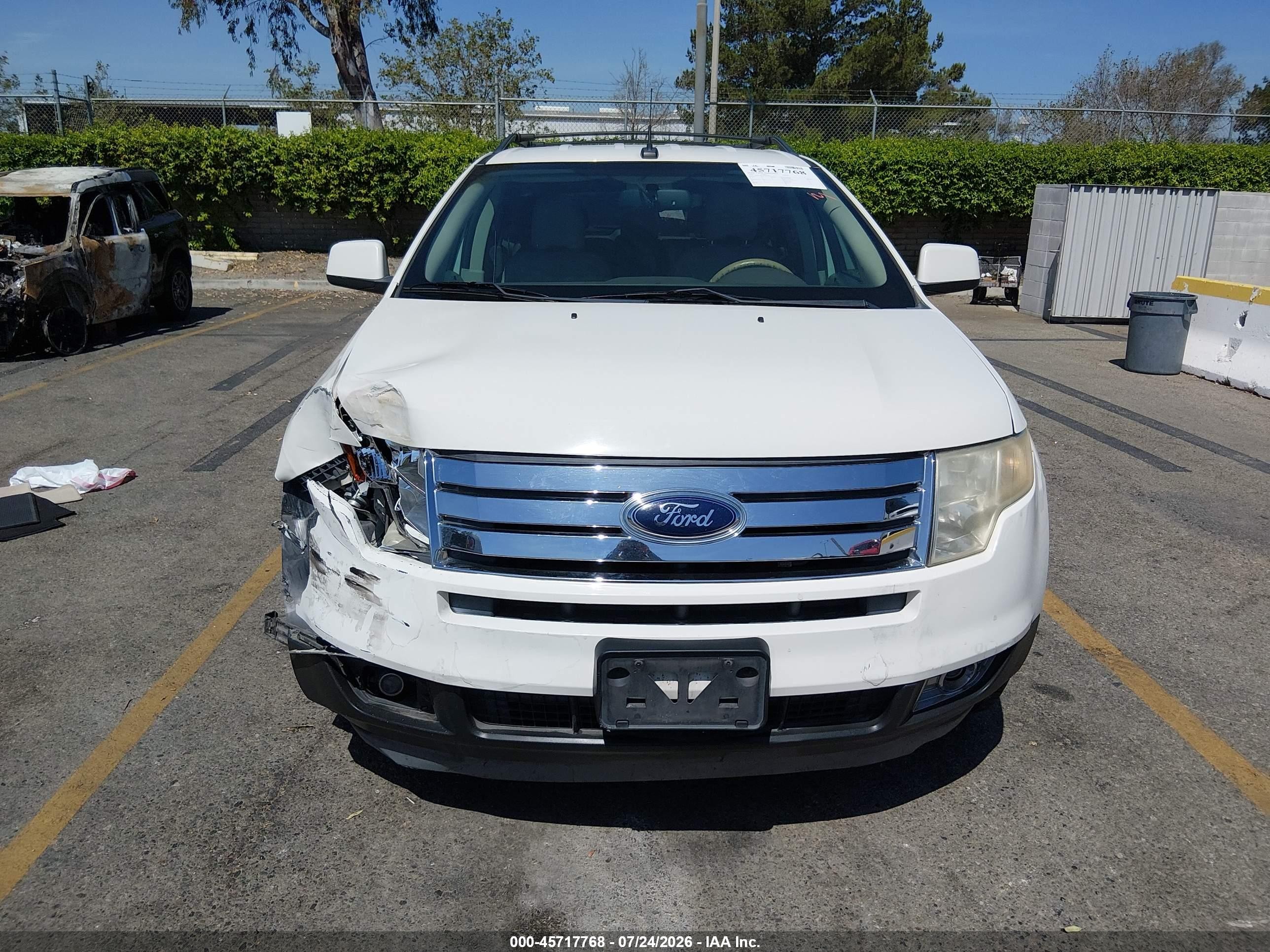 2009 Ford Edge Limited White vin: 2FMDK39C99BA76950