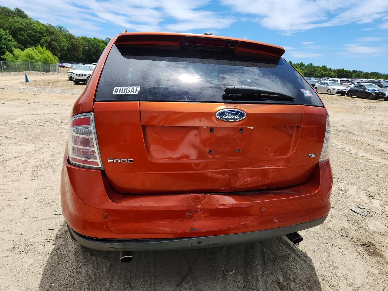 2007 Ford Edge Sel Plus Orange vin: 2FMDK39CX7BA56512