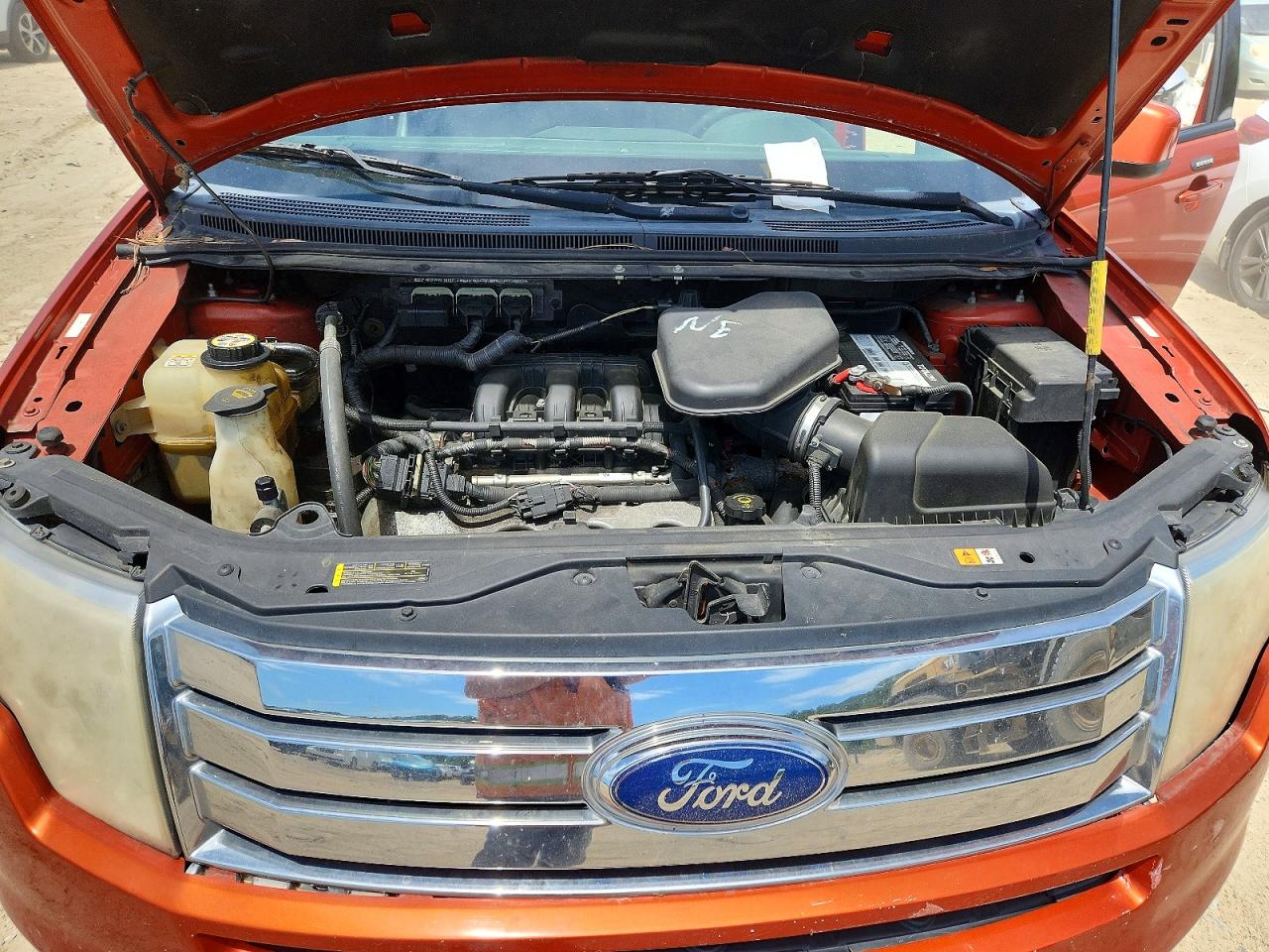2007 Ford Edge Sel Plus Orange vin: 2FMDK39CX7BA56512