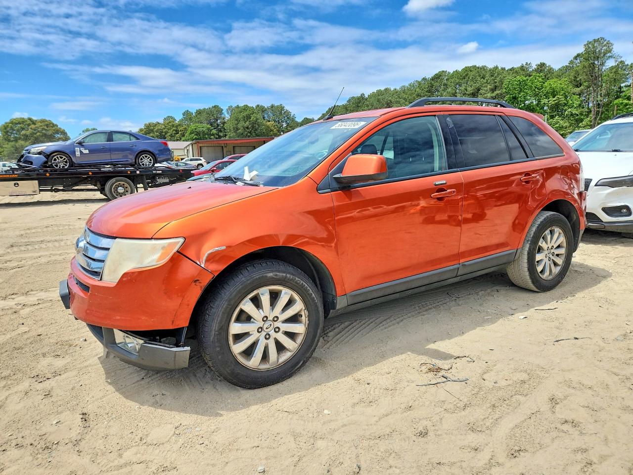 2007 Ford Edge Sel Plus Оранжевый vin: 2FMDK39CX7BA56512