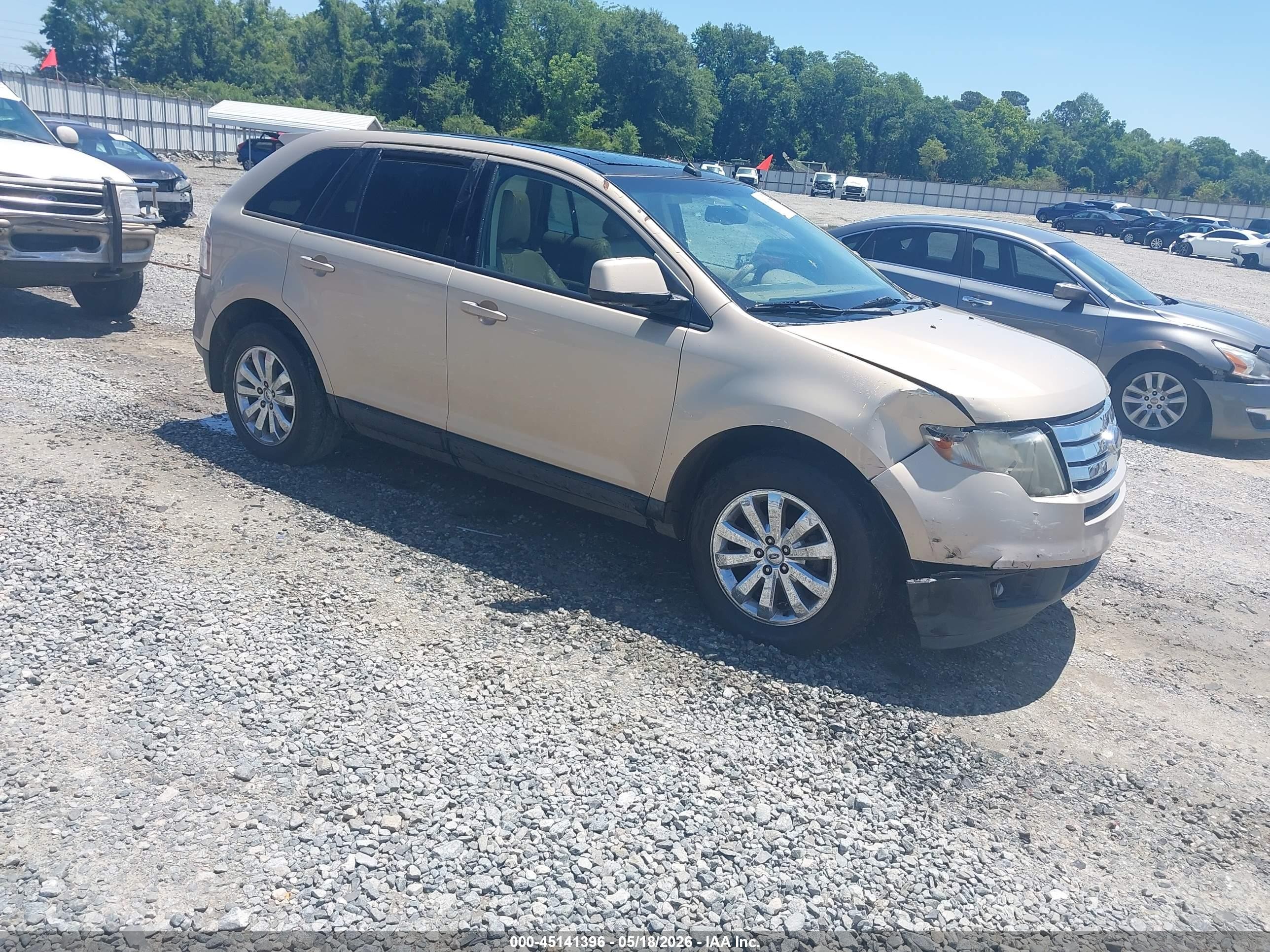 2007 Ford Edge Sel Plus Tan vin: 2FMDK39CX7BA64058