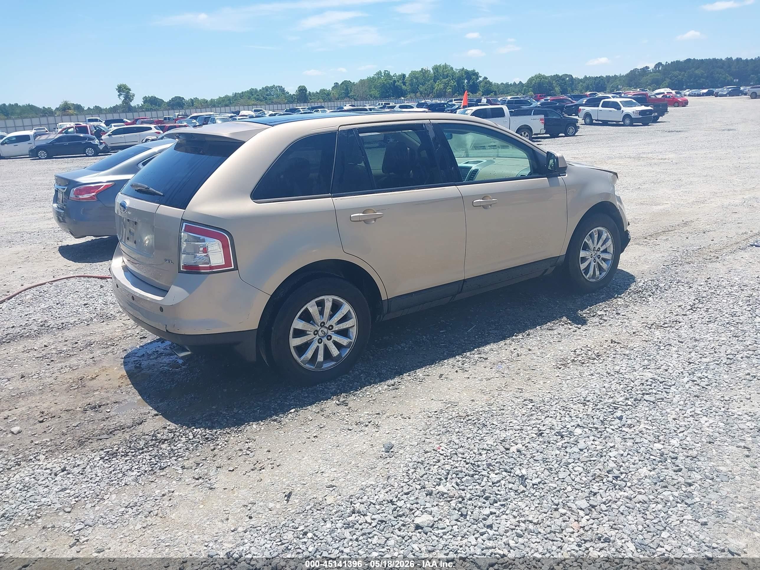 2007 Ford Edge Sel Plus Tan vin: 2FMDK39CX7BA64058