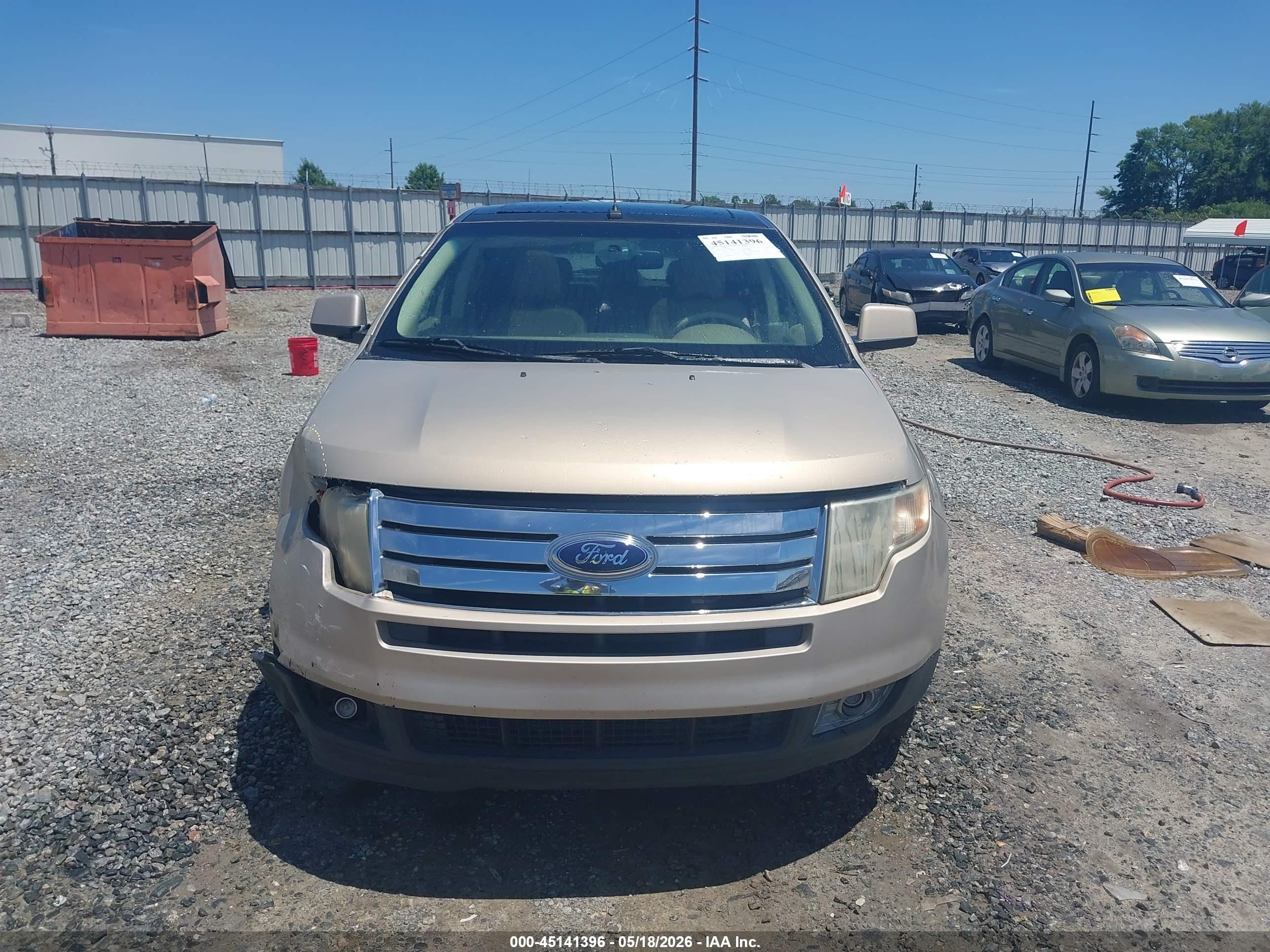 2007 Ford Edge Sel Plus Tan vin: 2FMDK39CX7BA64058