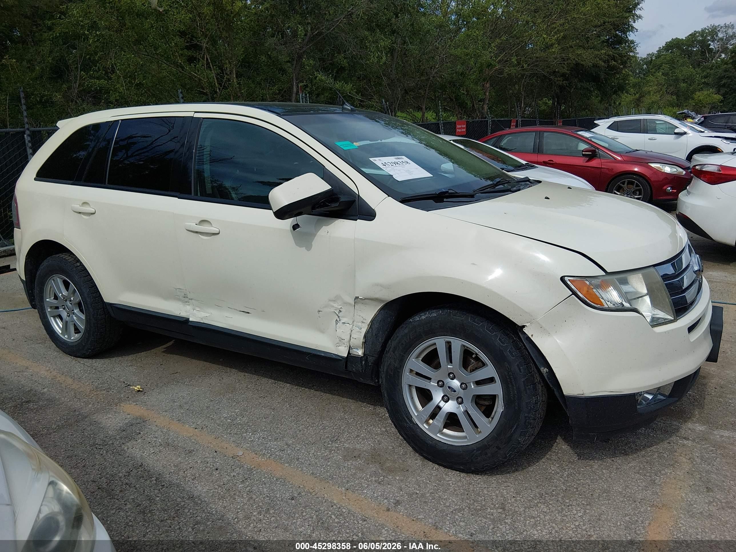 2007 Ford Edge Sel Plus White vin: 2FMDK39CX7BA72368
