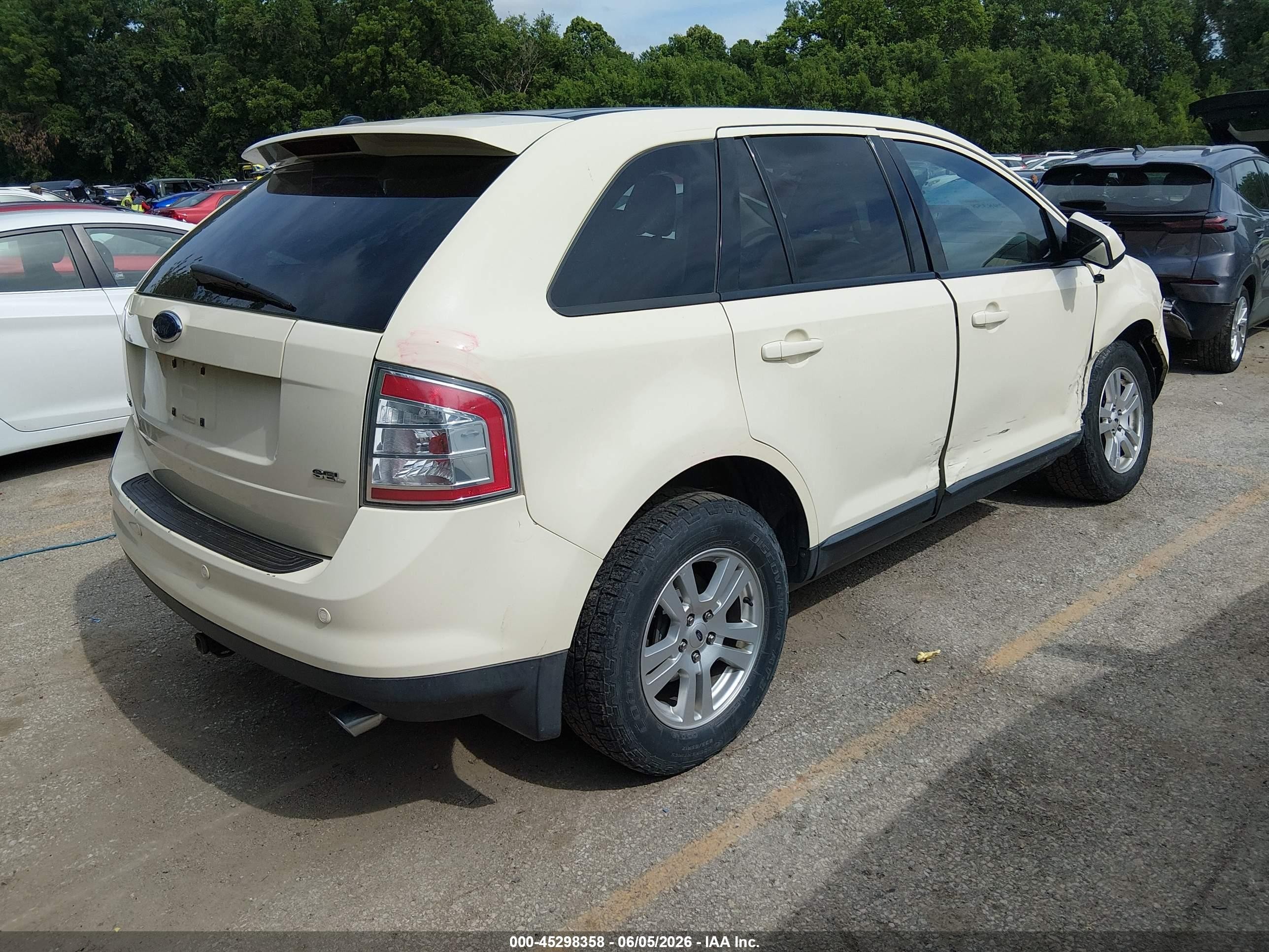 2007 Ford Edge Sel Plus White vin: 2FMDK39CX7BA72368