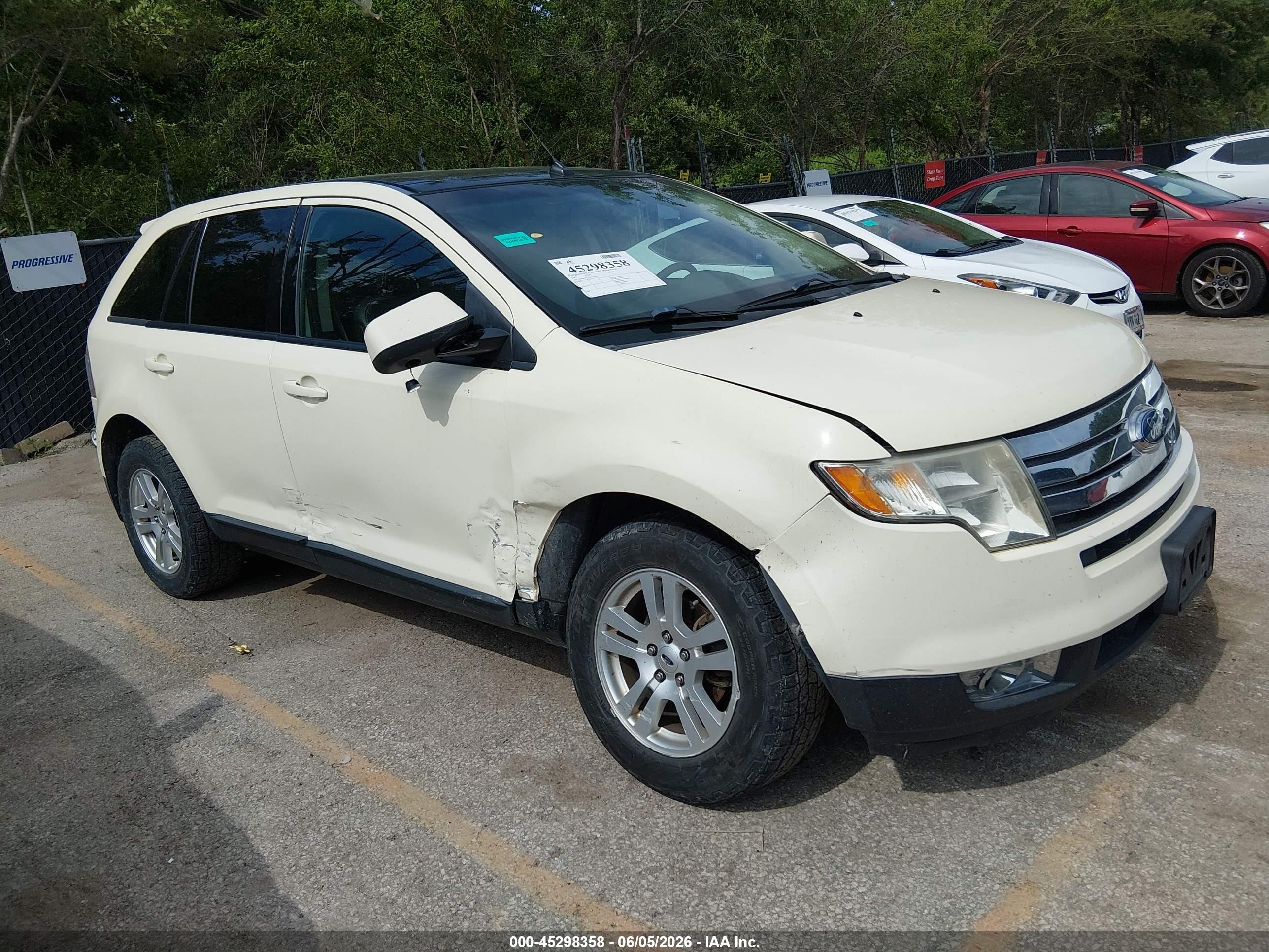 2007 Ford Edge Sel Plus White vin: 2FMDK39CX7BA72368