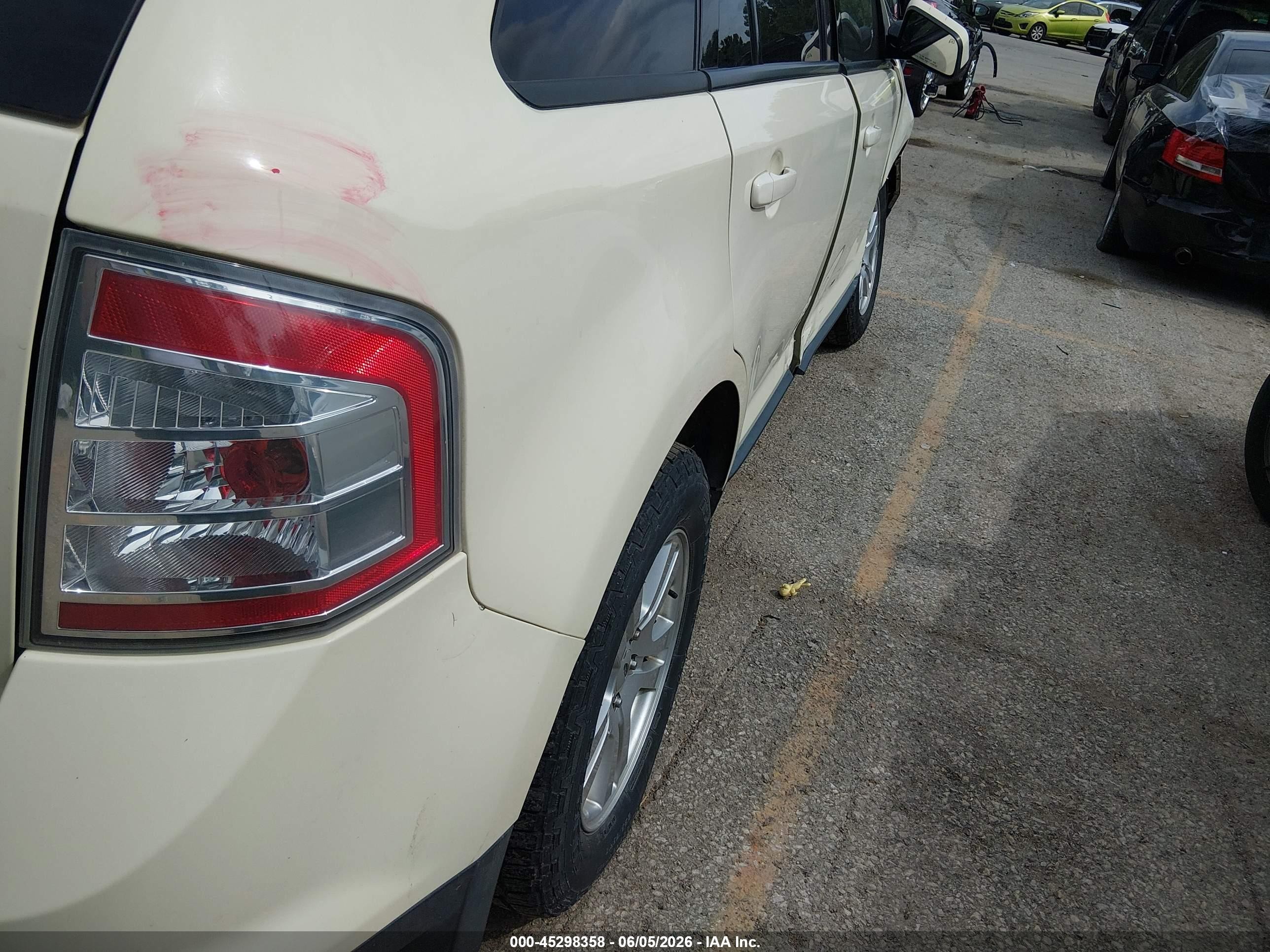2007 Ford Edge Sel Plus White vin: 2FMDK39CX7BA72368