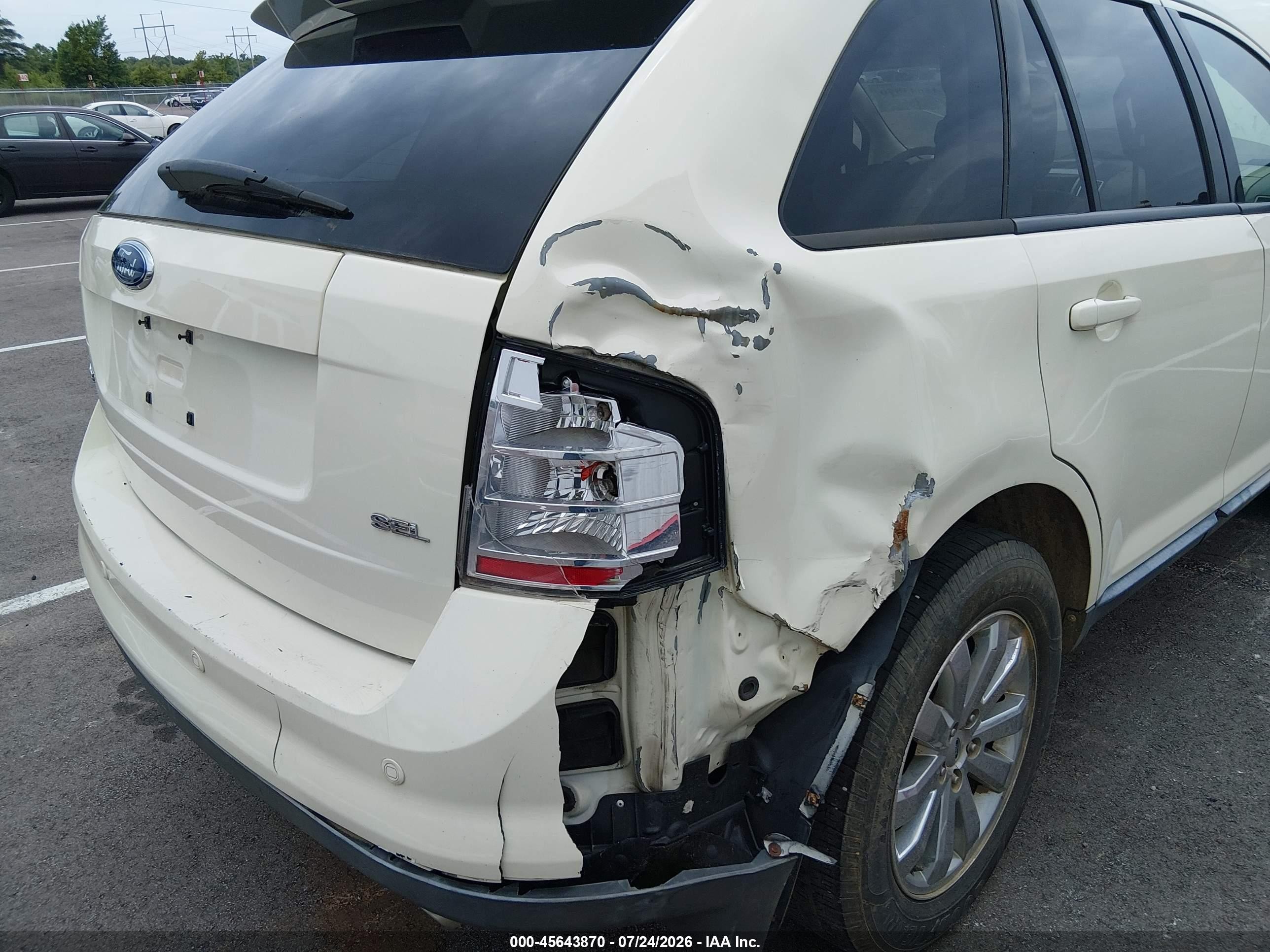 2007 Ford Edge Sel Plus White vin: 2FMDK39CX7BB58893