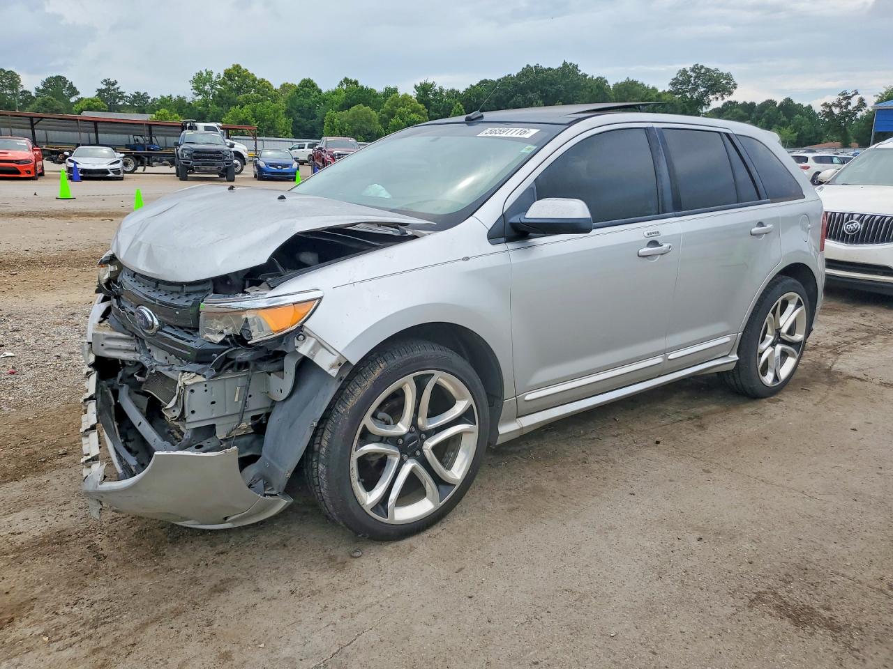 2013 Ford Edge Sport Silver vin: 2FMDK3AK0DBA67257
