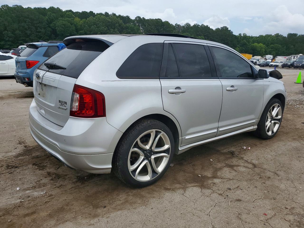 2013 Ford Edge Sport Silver vin: 2FMDK3AK0DBA67257