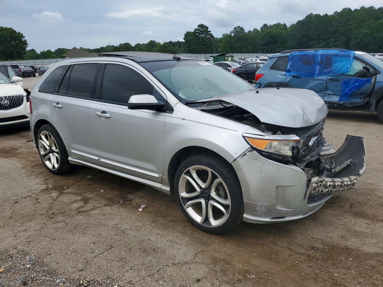 2013 Ford Edge Sport Silver vin: 2FMDK3AK0DBA67257