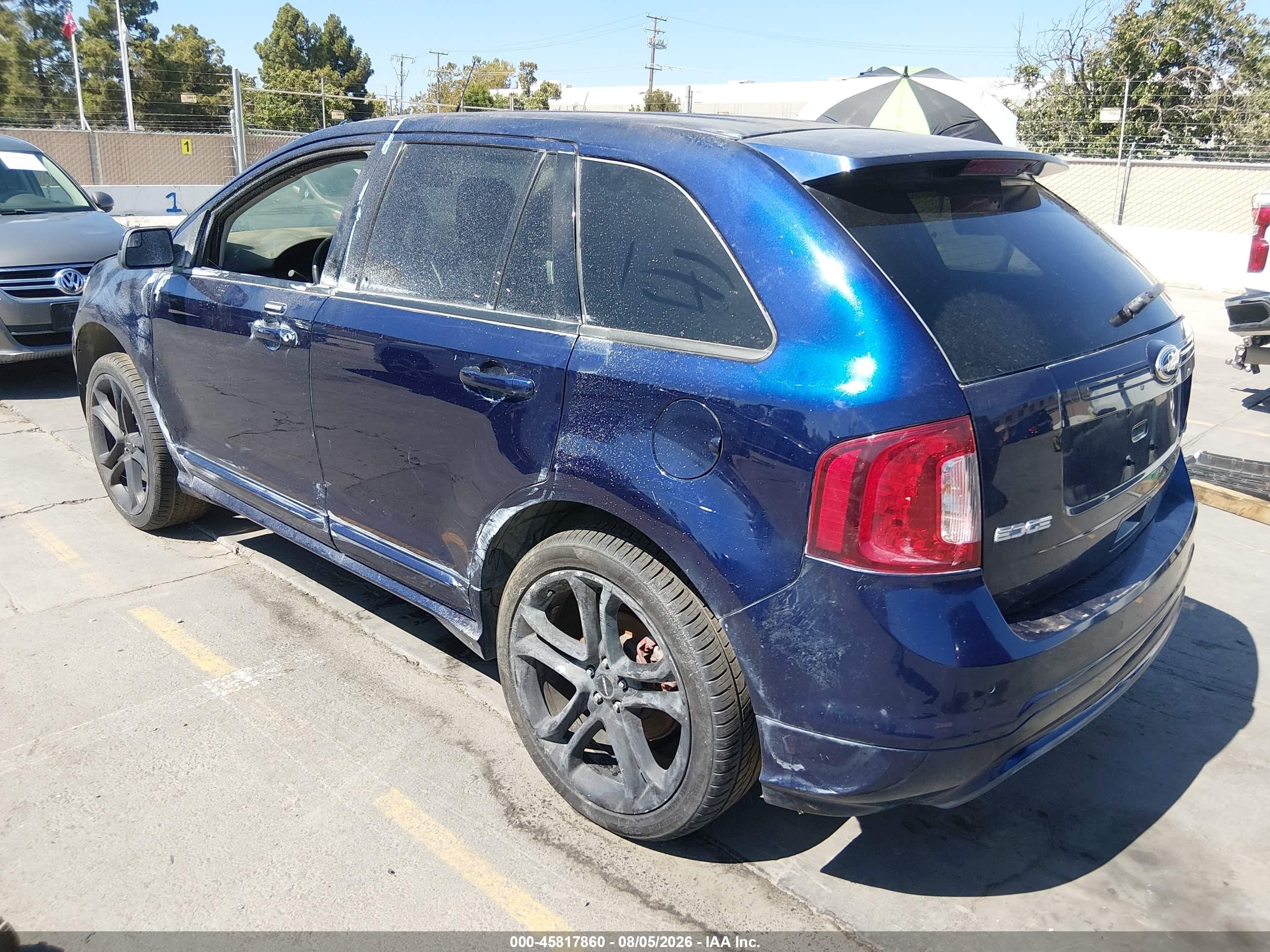 2011 Ford Edge Sport Blue vin: 2FMDK3AK1BBB44439