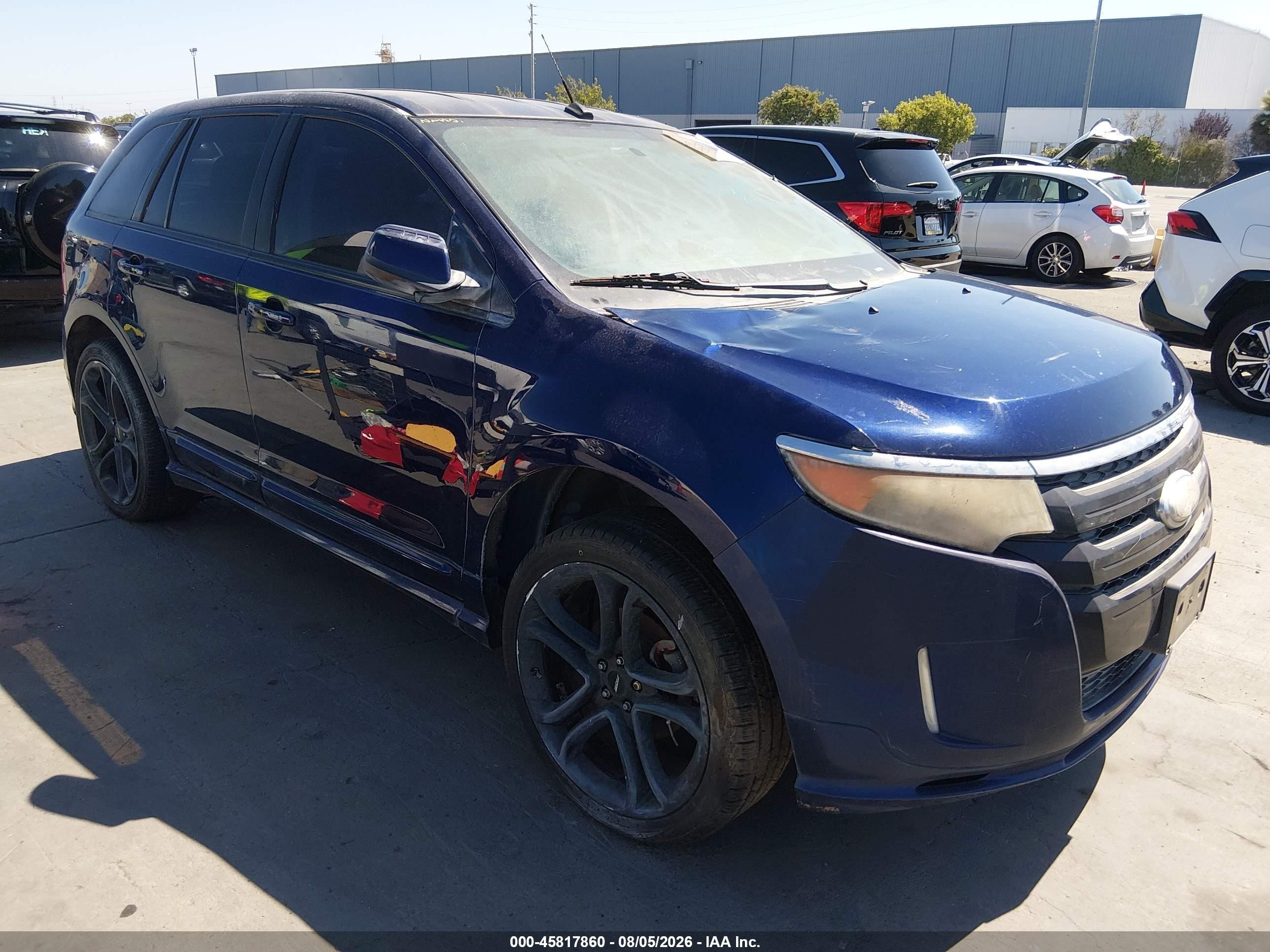 2011 Ford Edge Sport Blue vin: 2FMDK3AK1BBB44439