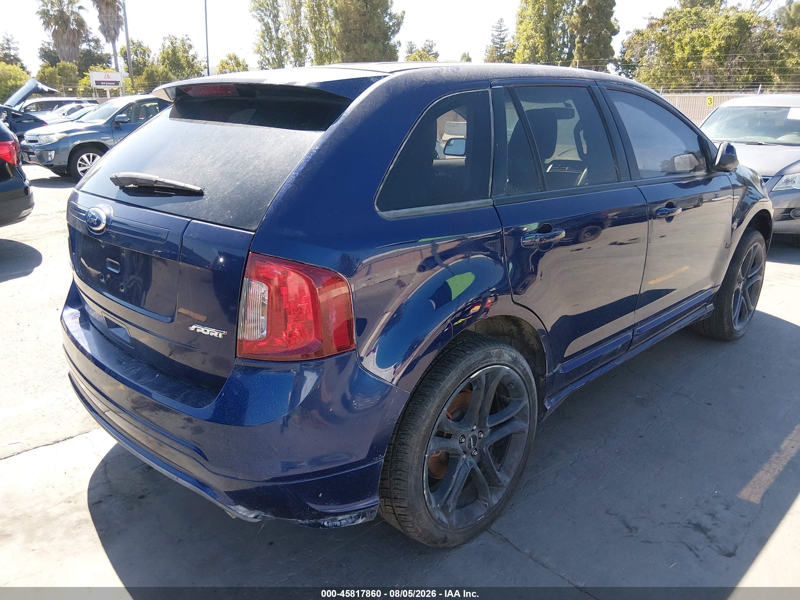 2011 Ford Edge Sport Blue vin: 2FMDK3AK1BBB44439