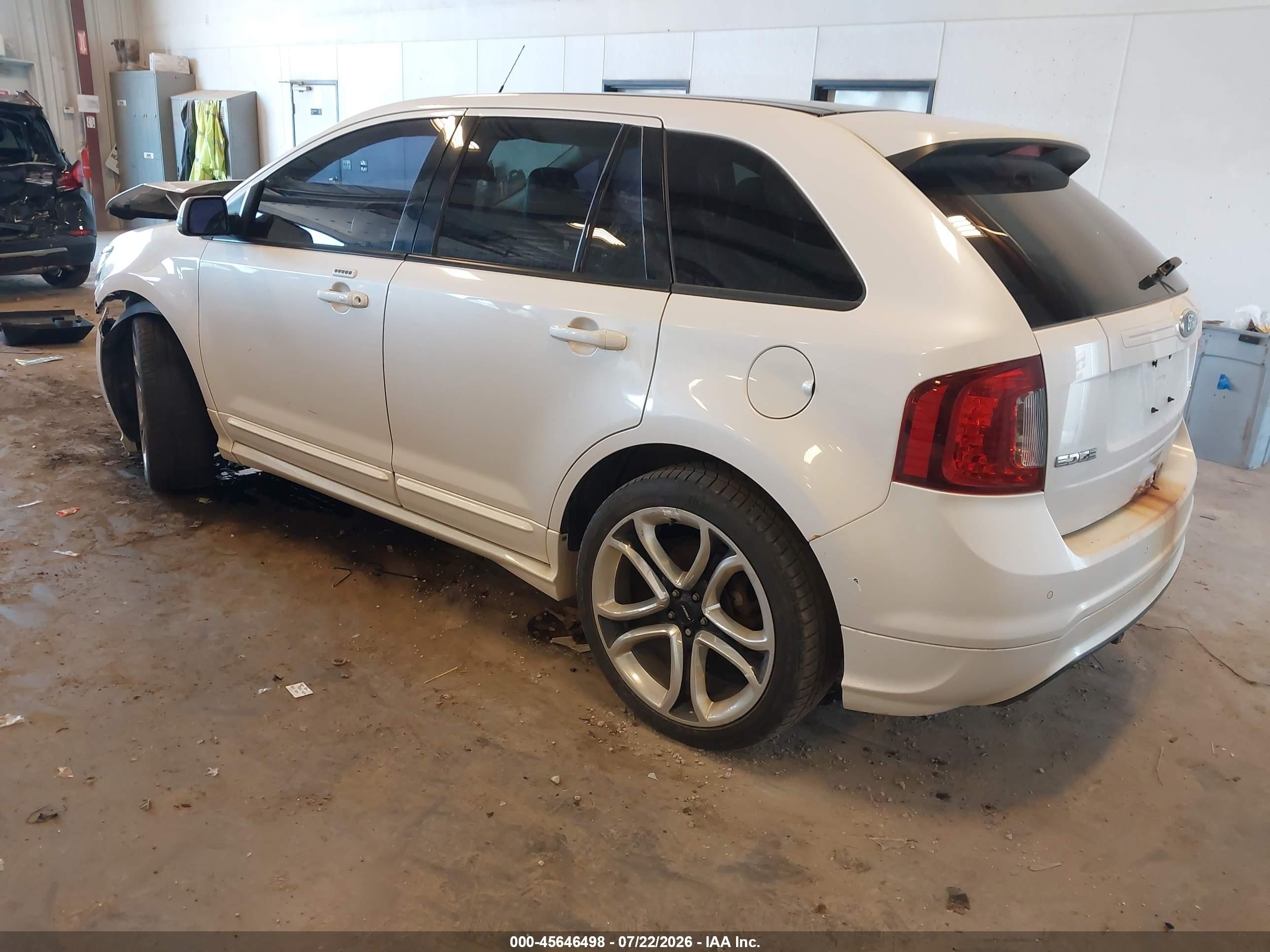 2012 Ford Edge Sport White vin: 2FMDK3AK1CBA36761