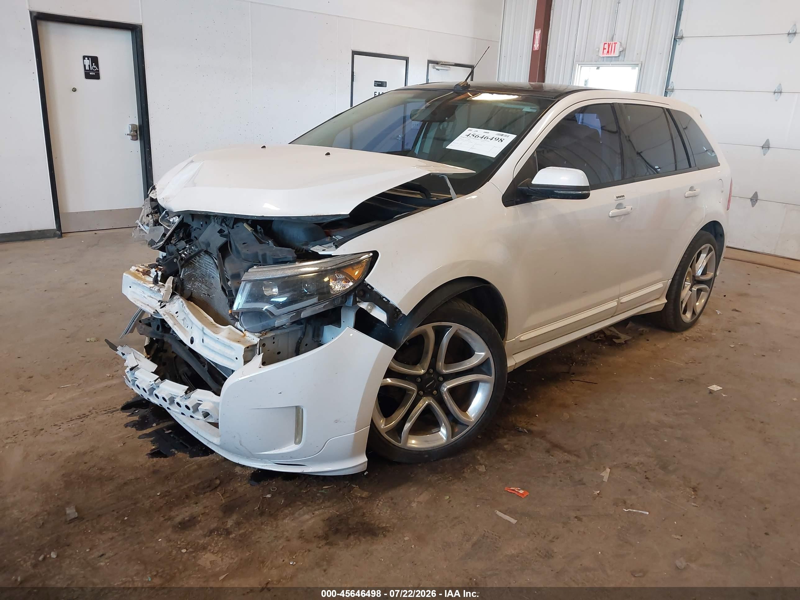 2012 Ford Edge Sport White vin: 2FMDK3AK1CBA36761