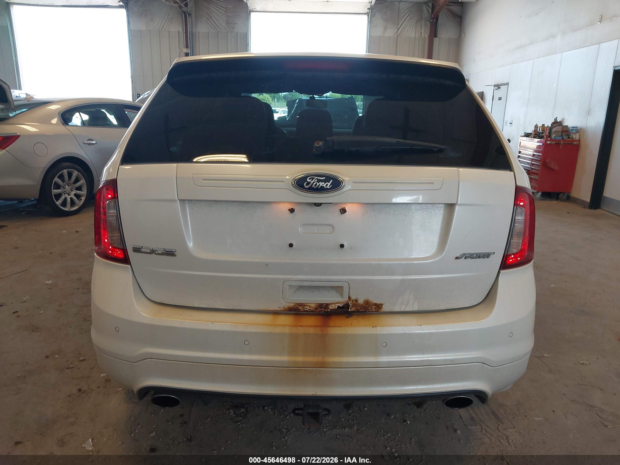 2012 Ford Edge Sport White vin: 2FMDK3AK1CBA36761