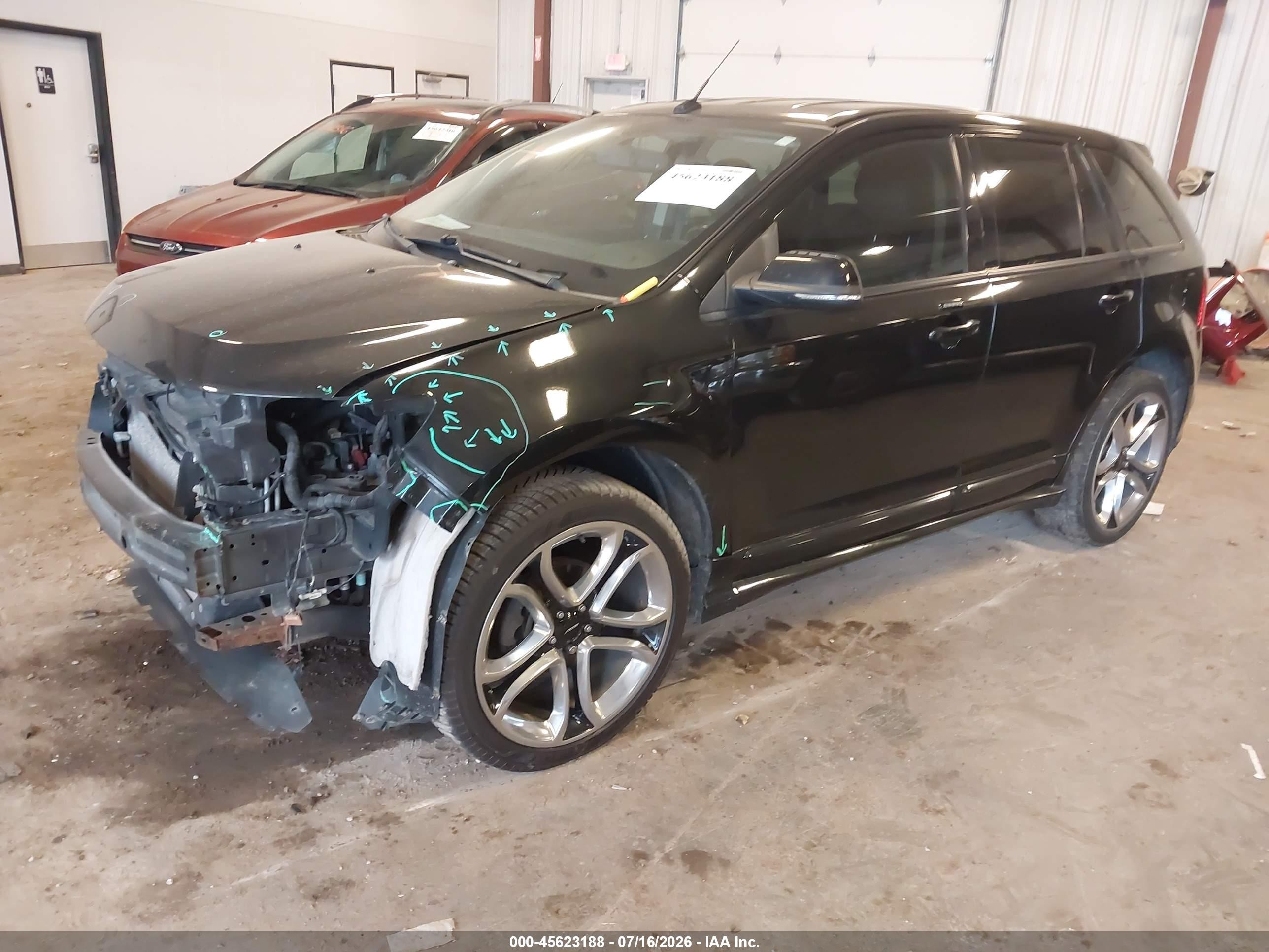 2014 Ford Edge Sport Black vin: 2FMDK3AK1EBB30805