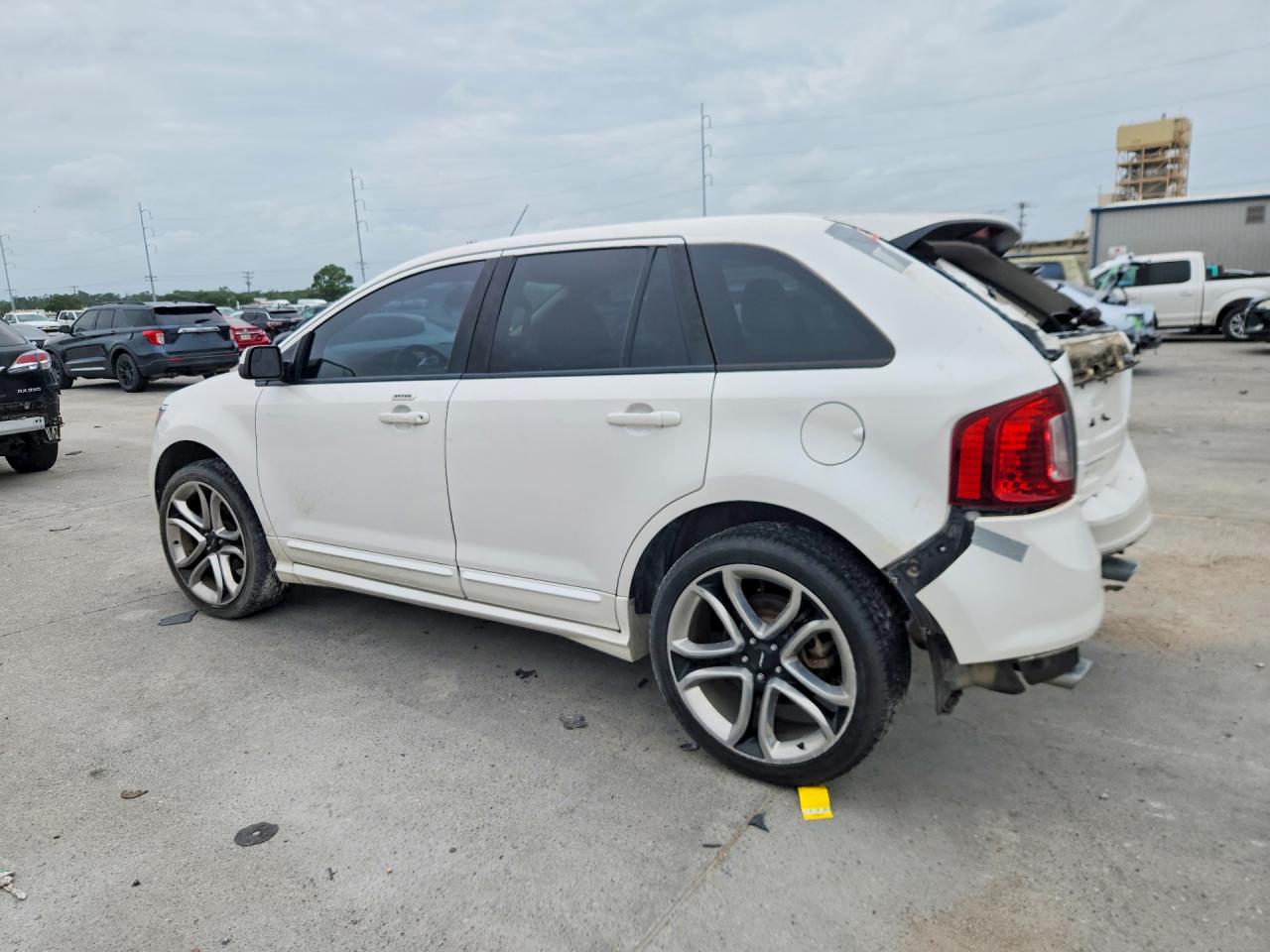 2013 Ford Edge Sport White vin: 2FMDK3AK2DBB81647