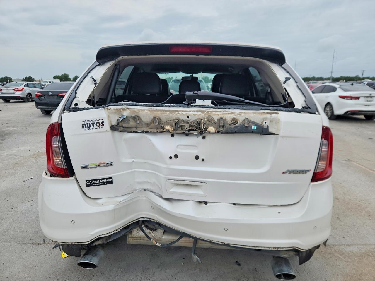 2013 Ford Edge Sport White vin: 2FMDK3AK2DBB81647
