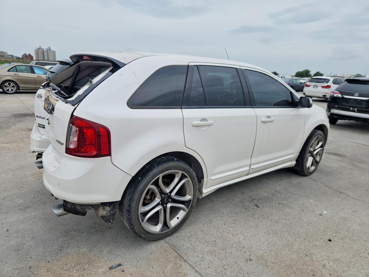 2013 Ford Edge Sport White vin: 2FMDK3AK2DBB81647