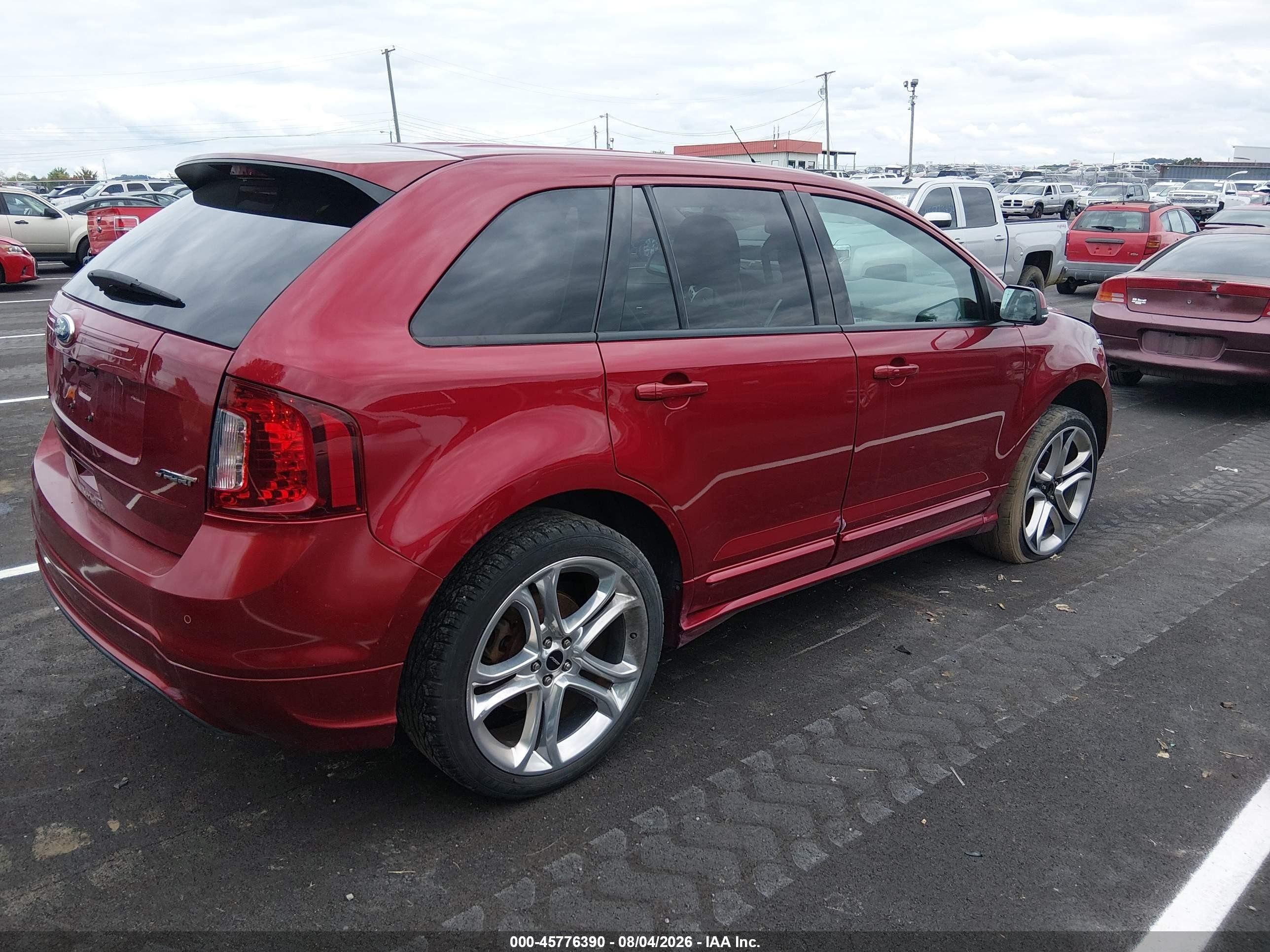 2014 Ford Edge Sport Burgundy vin: 2FMDK3AK2EBA16781