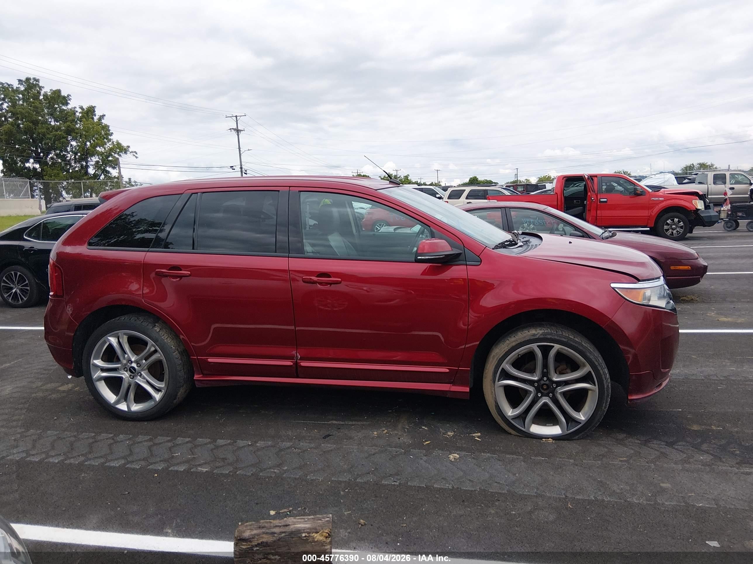 2014 Ford Edge Sport Burgundy vin: 2FMDK3AK2EBA16781