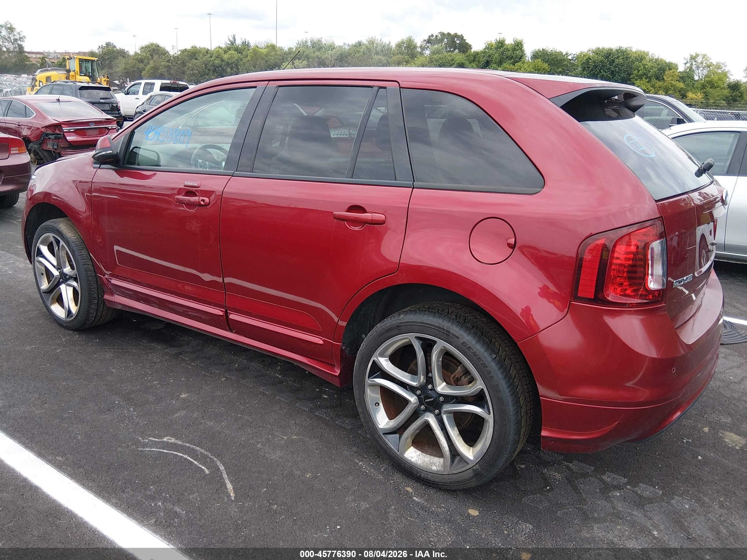 2014 Ford Edge Sport Burgundy vin: 2FMDK3AK2EBA16781