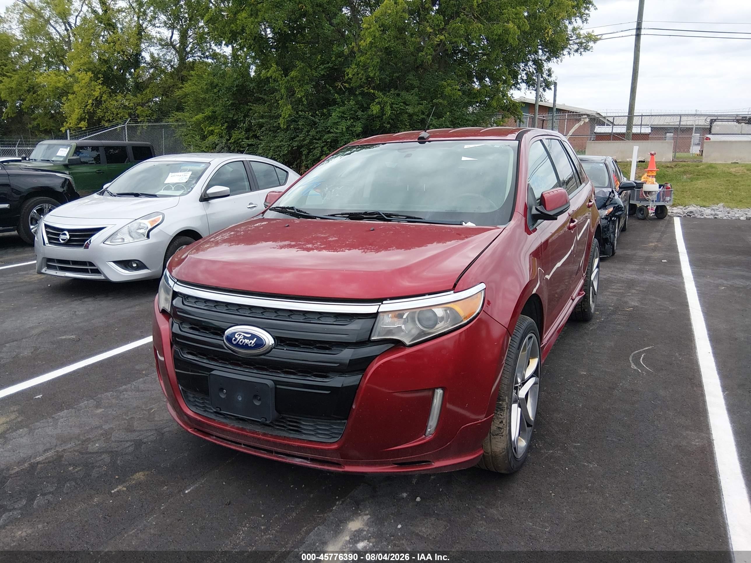 2014 Ford Edge Sport Burgundy vin: 2FMDK3AK2EBA16781