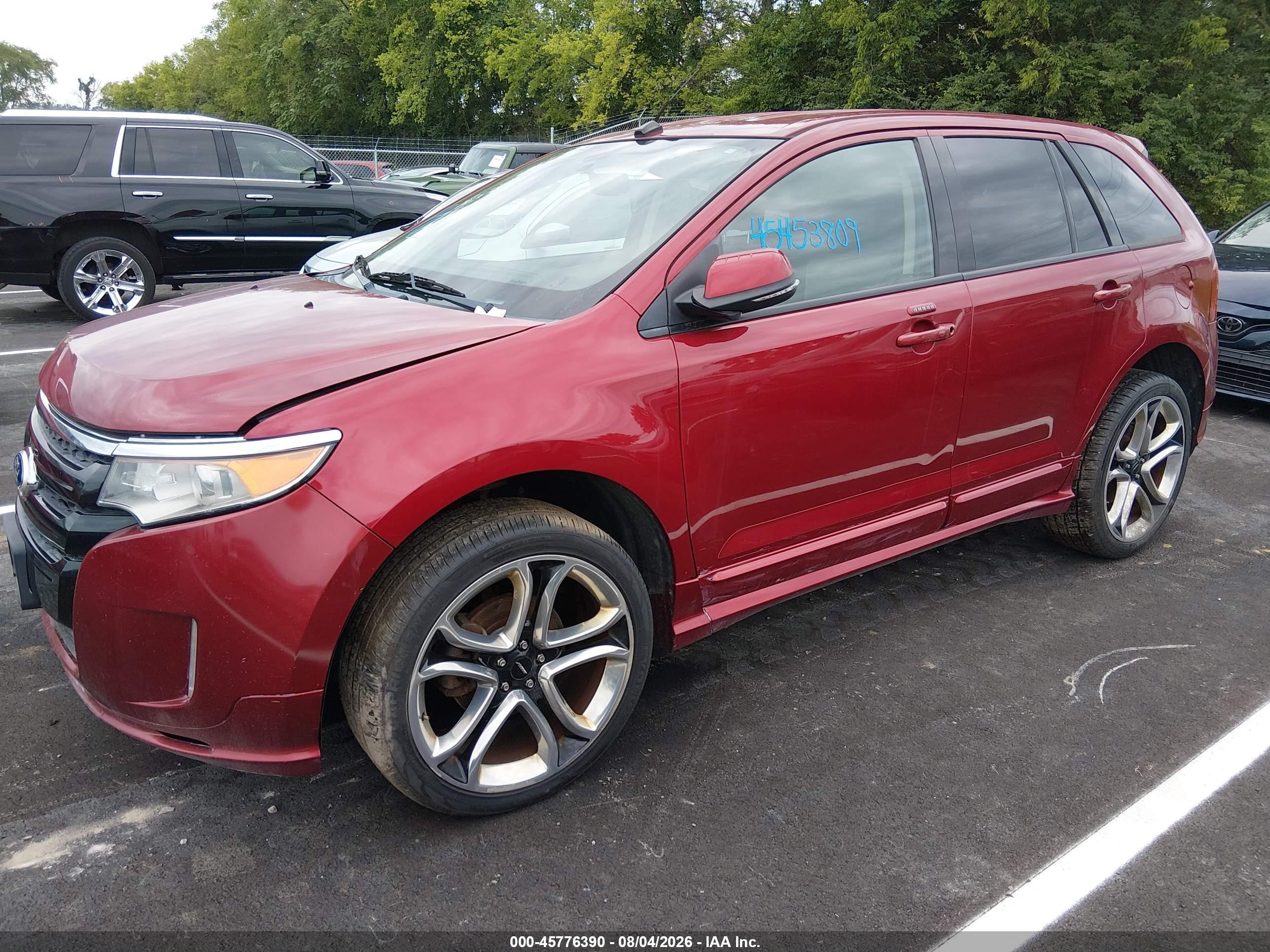 2014 Ford Edge Sport Burgundy vin: 2FMDK3AK2EBA16781