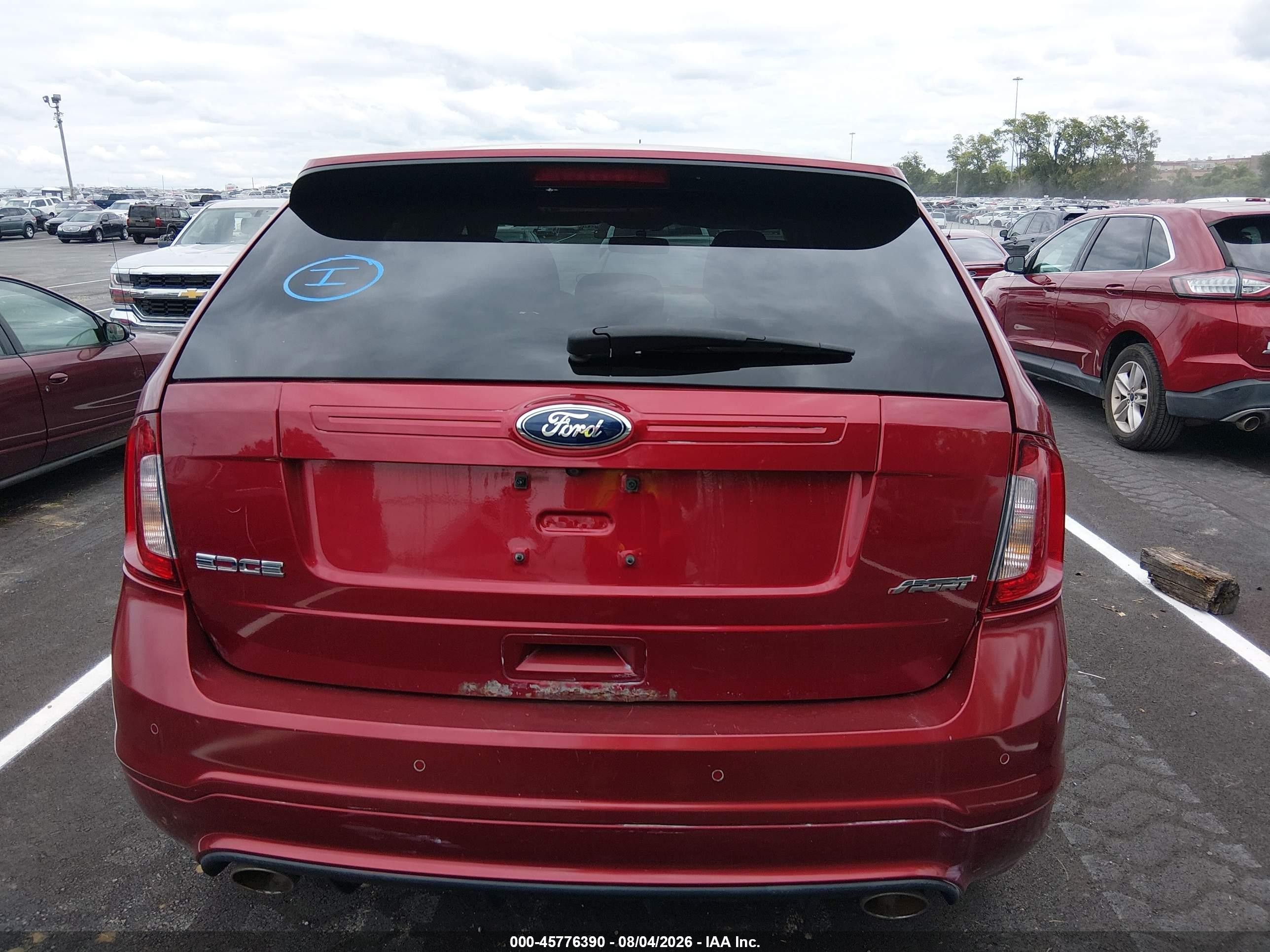 2014 Ford Edge Sport Burgundy vin: 2FMDK3AK2EBA16781