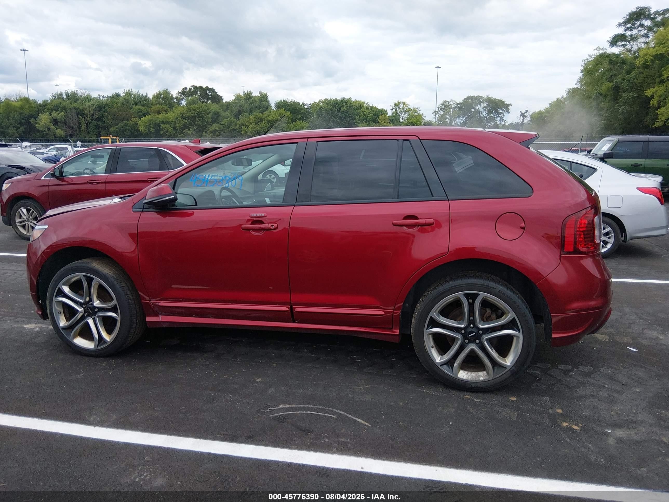 2014 Ford Edge Sport Burgundy vin: 2FMDK3AK2EBA16781