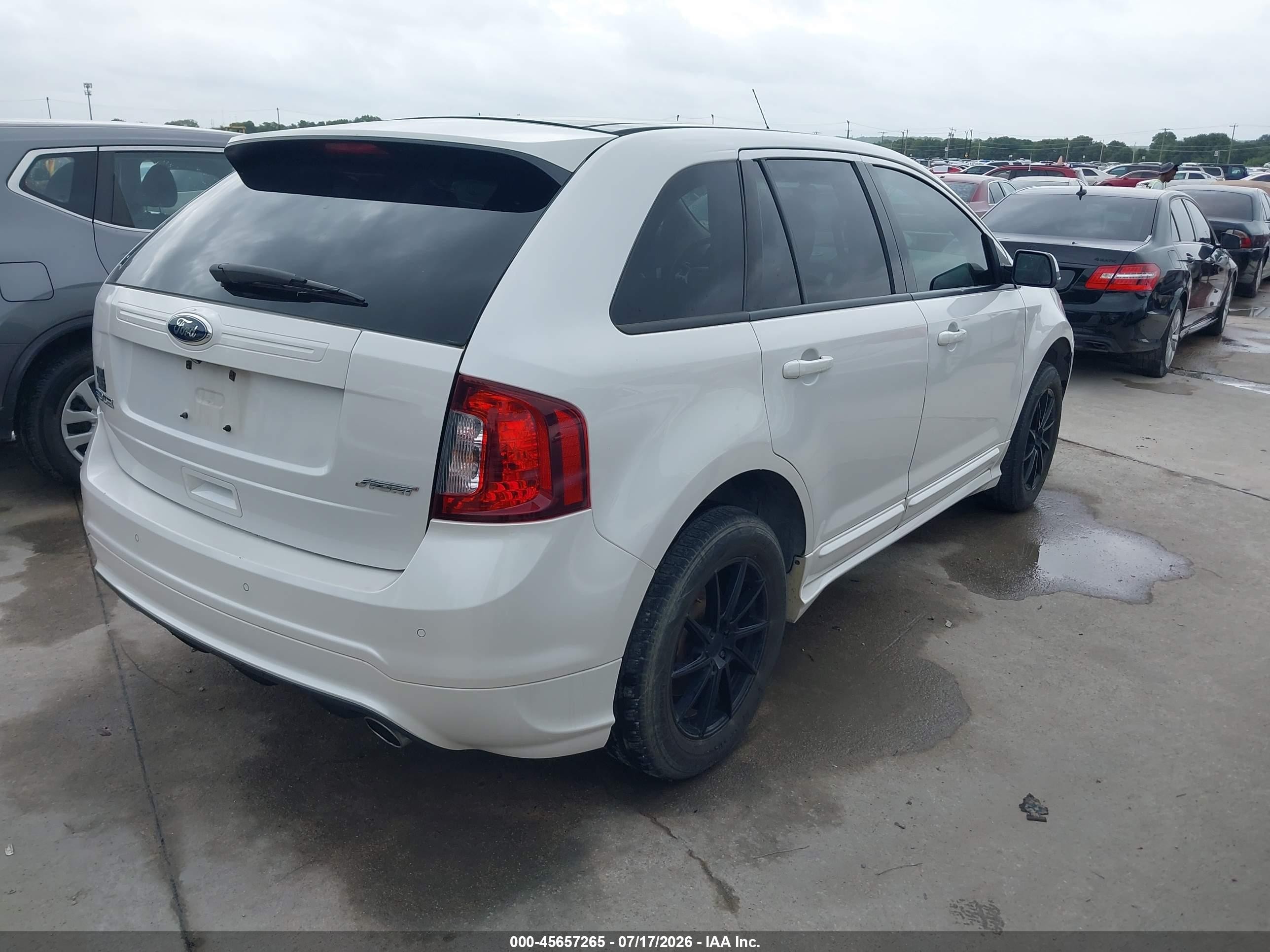 2014 Ford Edge Sport White vin: 2FMDK3AK2EBA74616