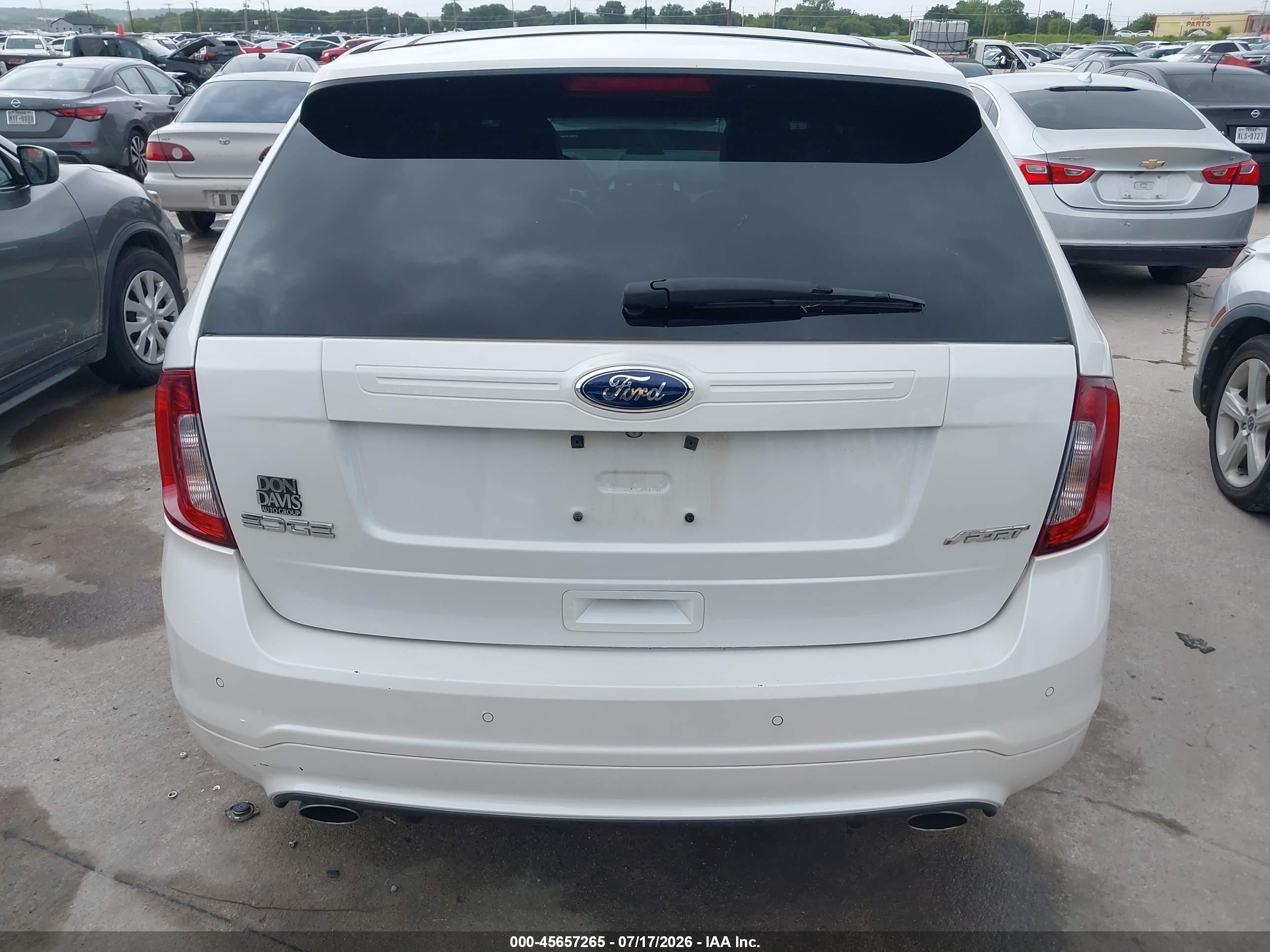 2014 Ford Edge Sport White vin: 2FMDK3AK2EBA74616