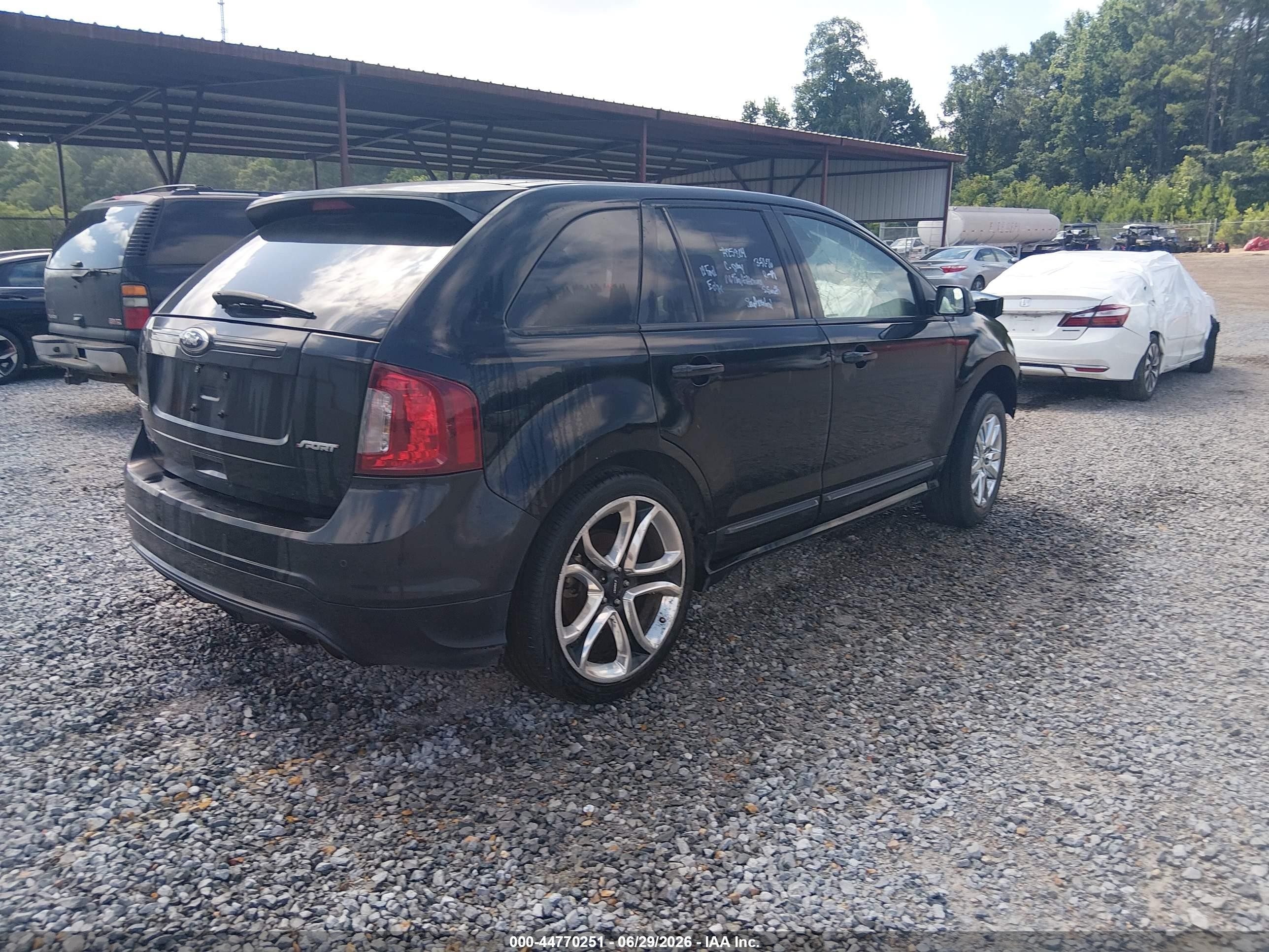 2012 Ford Edge Sport Black vin: 2FMDK3AK4CBA25804