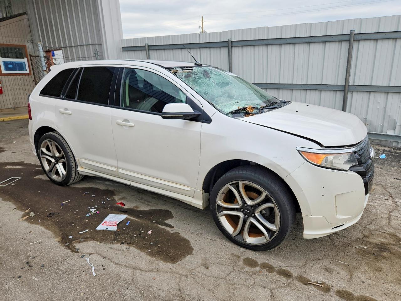 2013 Ford Edge Sport White vin: 2FMDK3AK4DBA35928