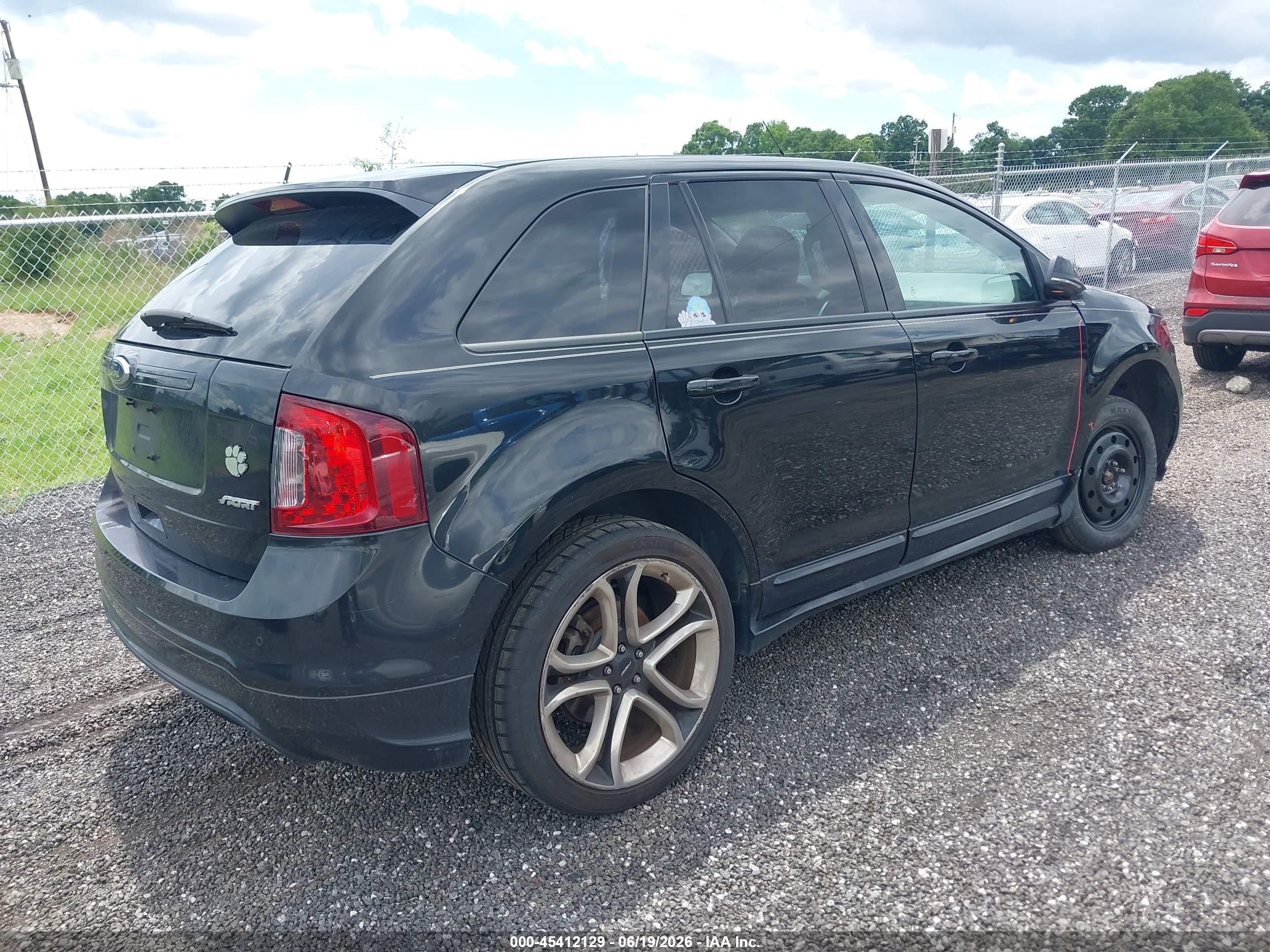 2013 Ford Edge Sport Black vin: 2FMDK3AK4DBE23158