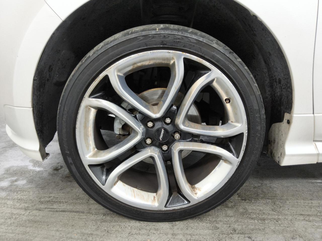 2014 Ford Edge Sport White vin: 2FMDK3AK4EBA68199 Damage: Left Front Wheel, Curb Rash, 9 To 10 Inches