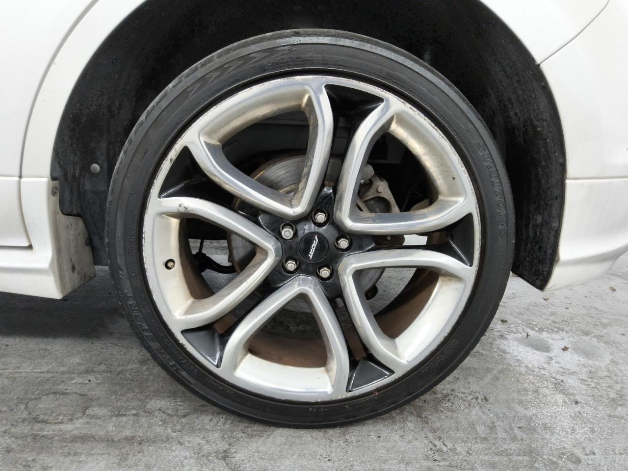 2014 Ford Edge Sport White vin: 2FMDK3AK4EBA68199 Damage: Left Rear Wheel, Curb Rash, > 12 Inches
