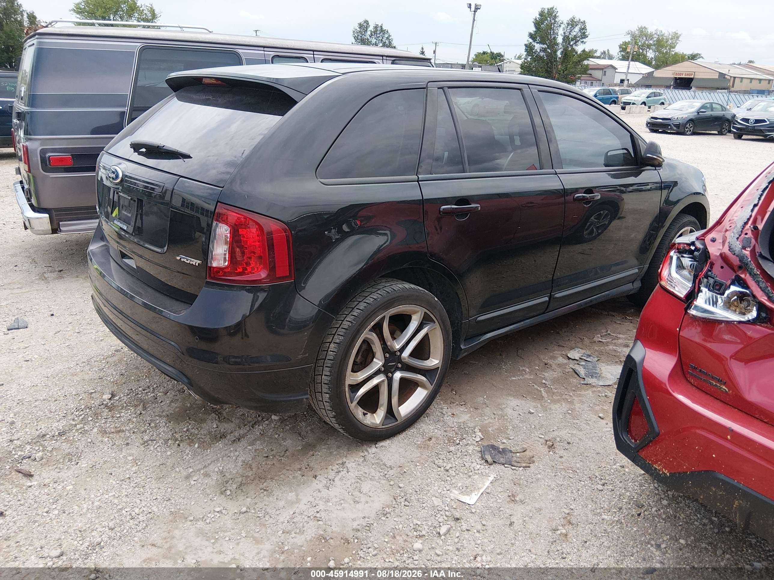 2013 Ford Edge Sport Black vin: 2FMDK3AK5DBC40741